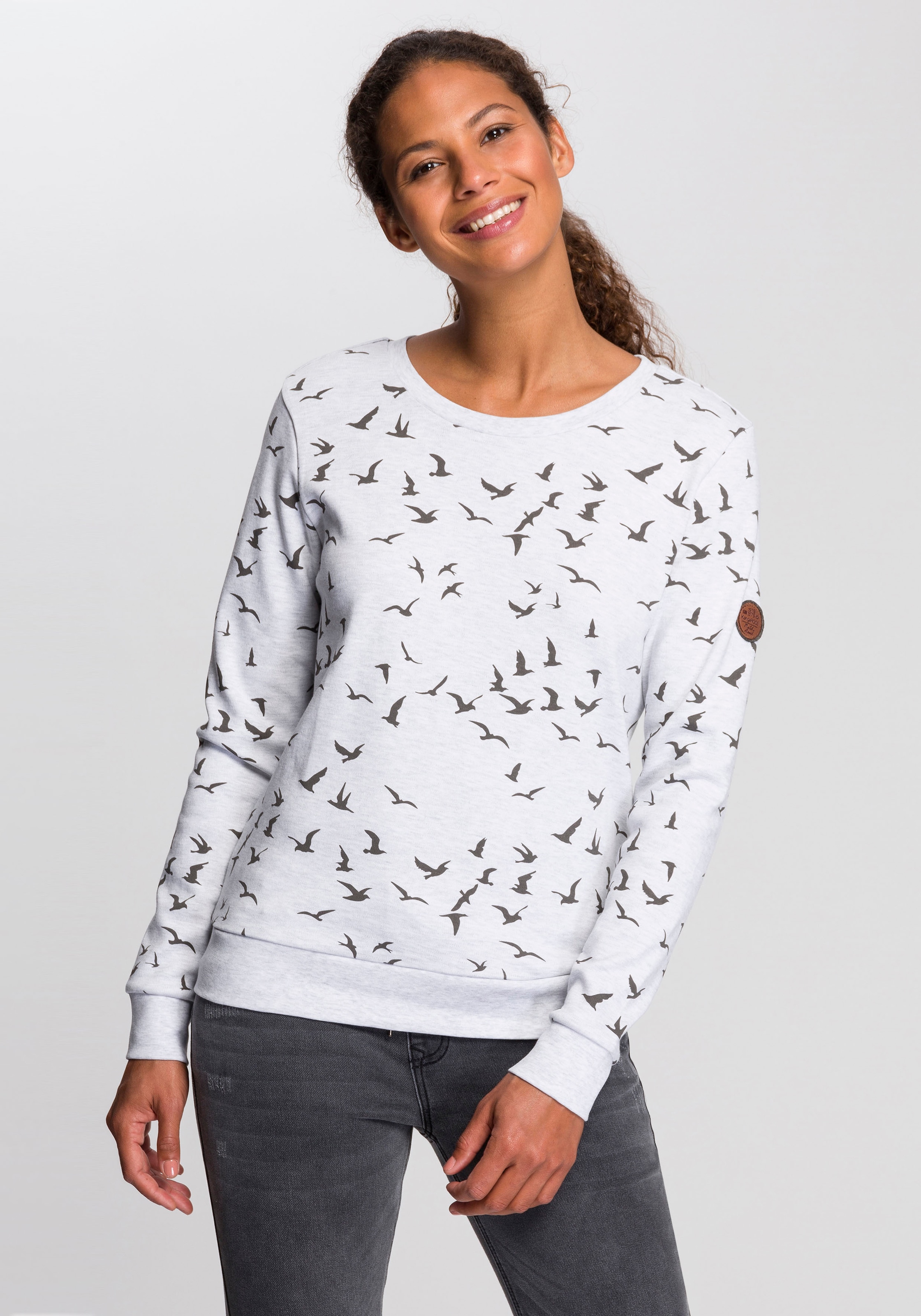 KangaROOS Sweatshirt, online mit modischem Minimal-Allover-Print