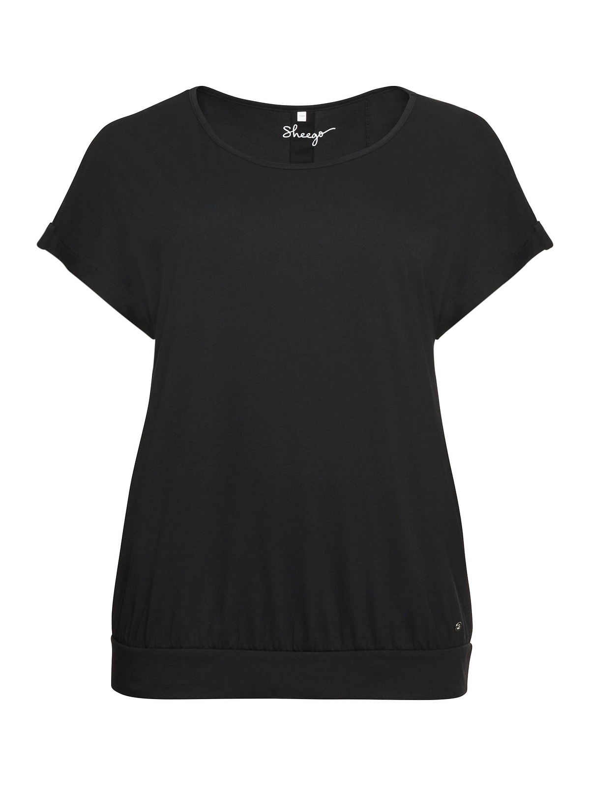 Sheego T-Shirt »Große bestellen walking | hinten mit Größen«, I\'m Streifen-Applikation