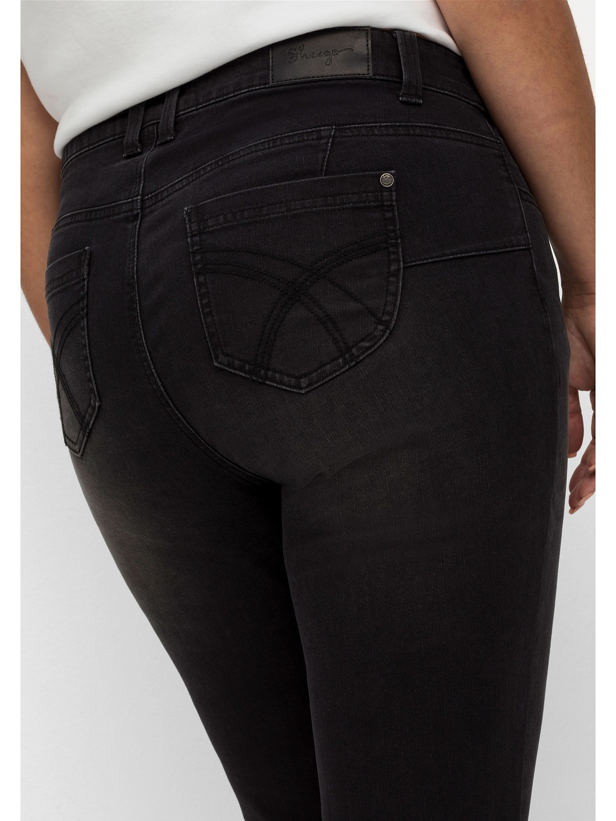 Sheego Stretch-Jeans »Große Größen«, für sehr schmale Beine und mehr Bauch  shoppen