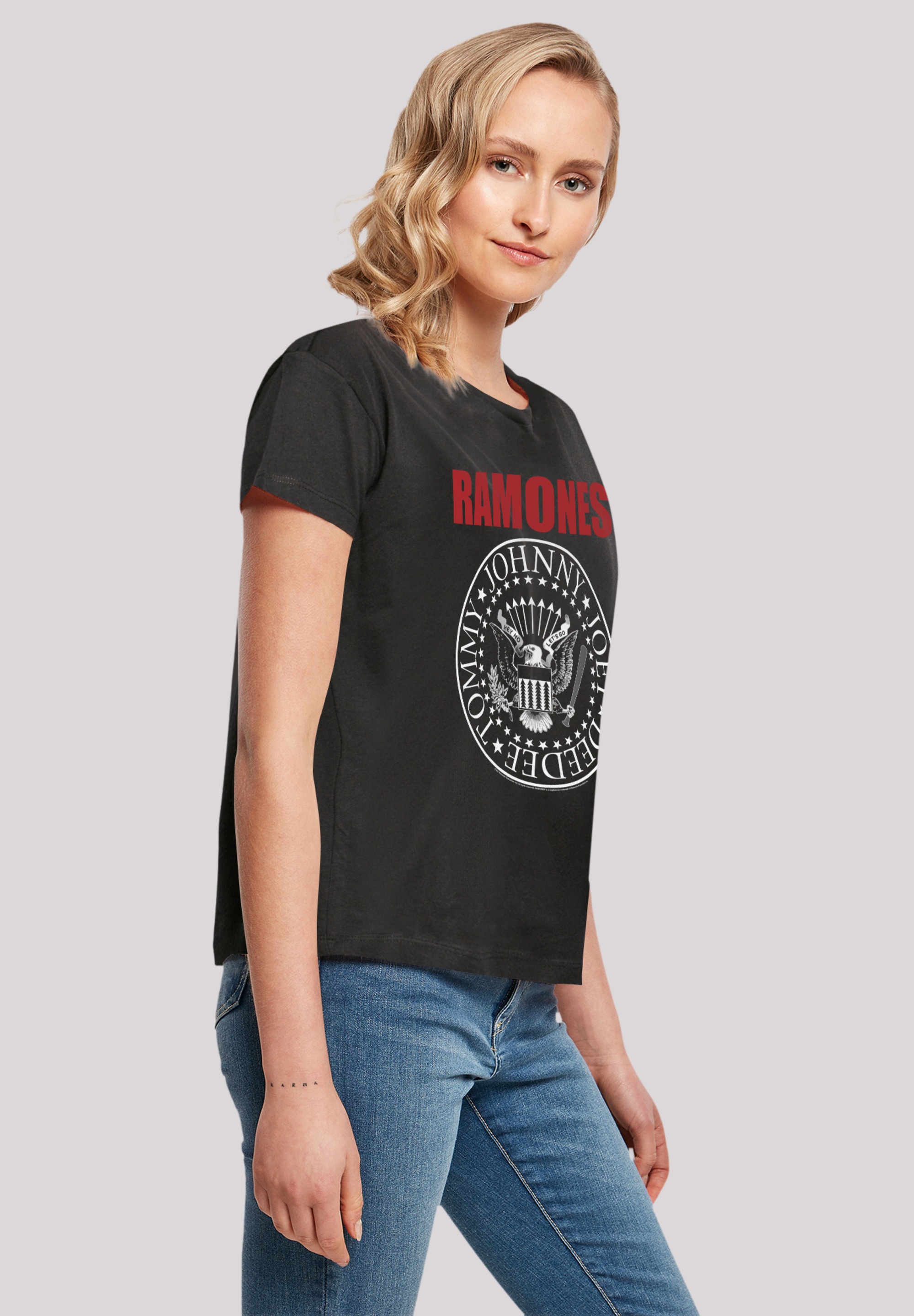 F4NT4STIC T-Shirt »Ramones Rock-Musik kaufen Seal«, Band I\'m | Qualität, Text online Red Band, Rock walking Musik Premium