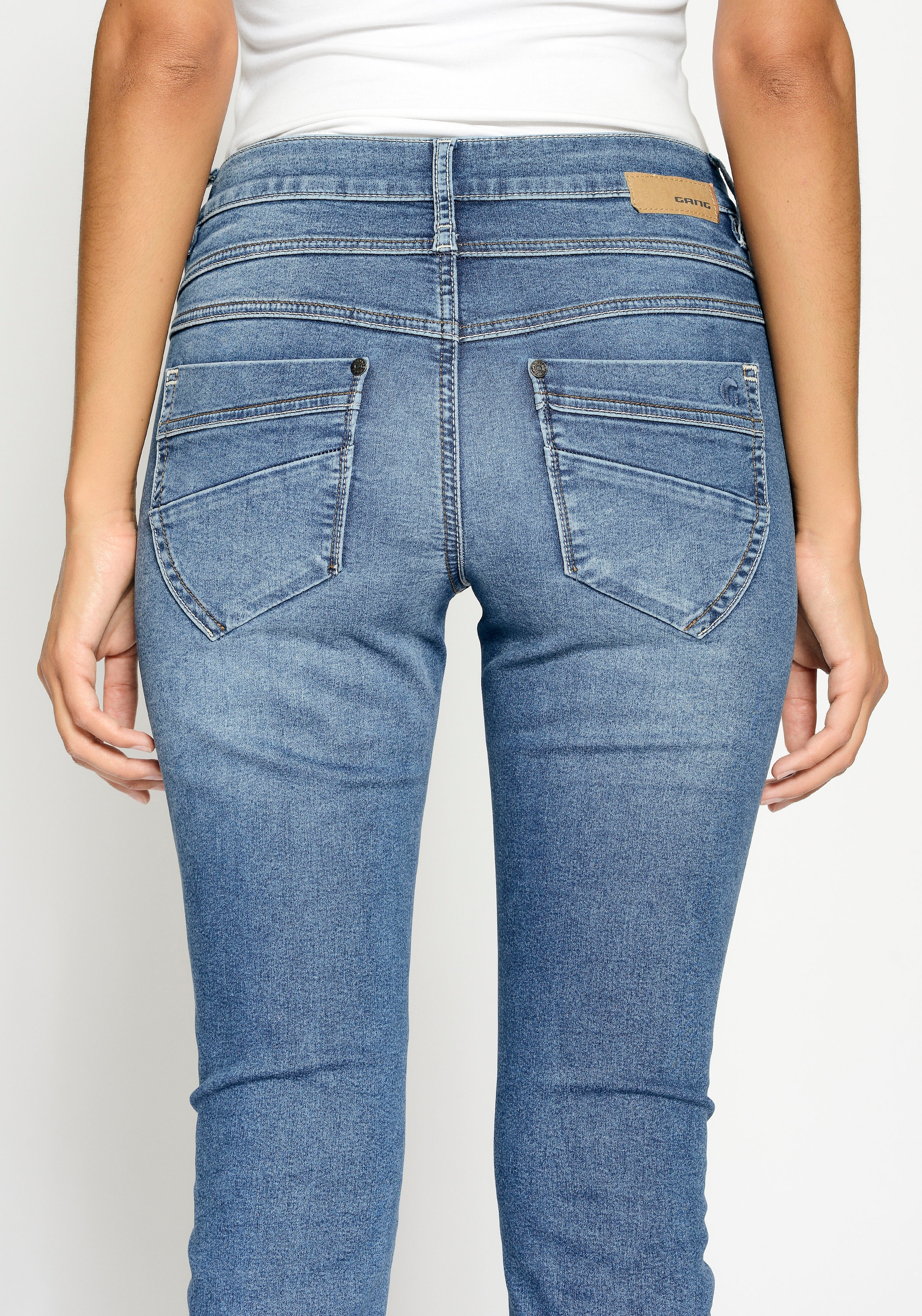 GANG Skinny-fit-Jeans »94MORA«, walking und vorne | mit Passe I\'m 3-Knopf-Verschluss kaufen