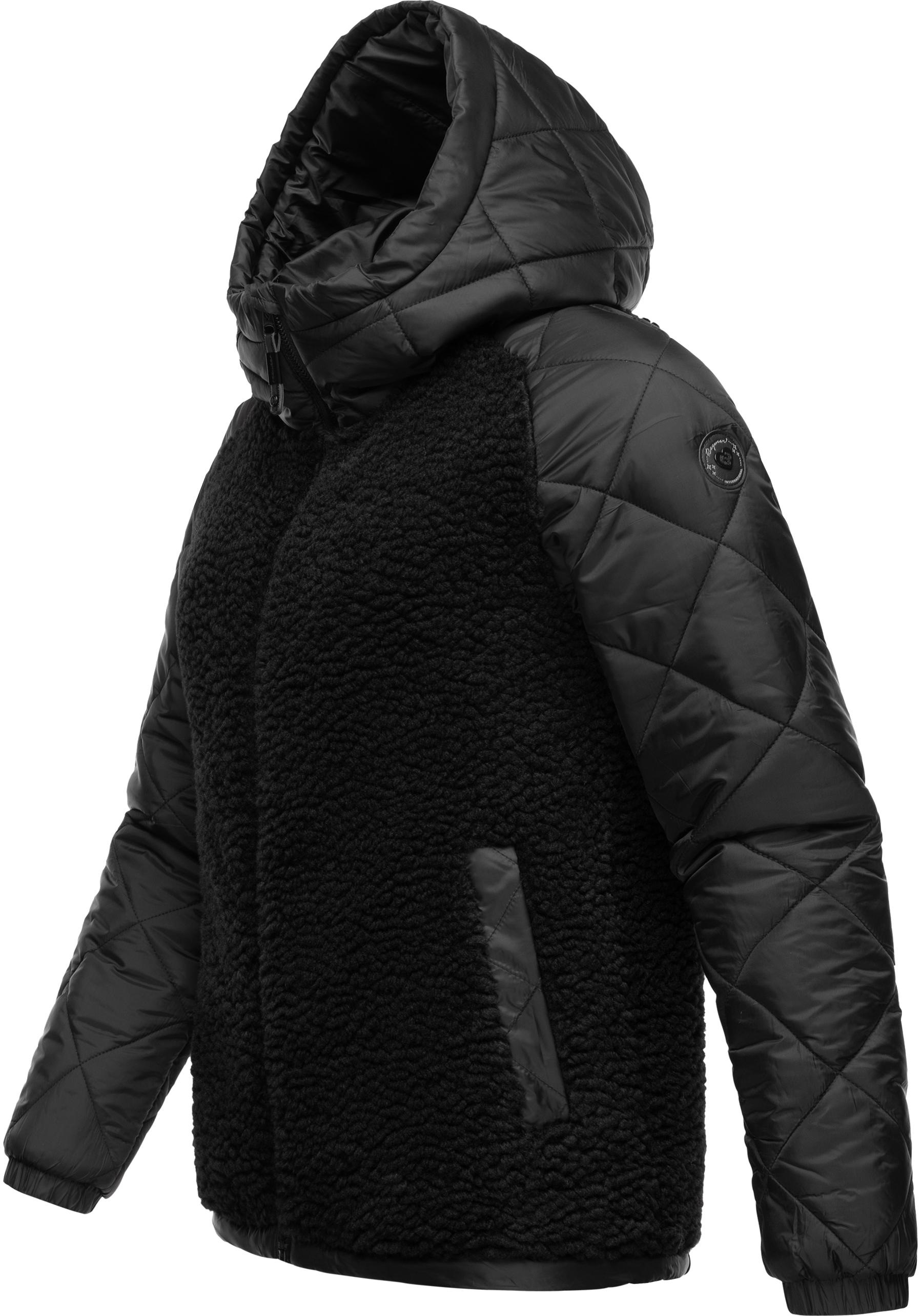 Ragwear Outdoorjacke »Leeloo«, mit Kapuze, Damen Übergangsjacke aus  Teddy-Kunstfell mit gesteppten Ärmeln online kaufen | I\'m walking