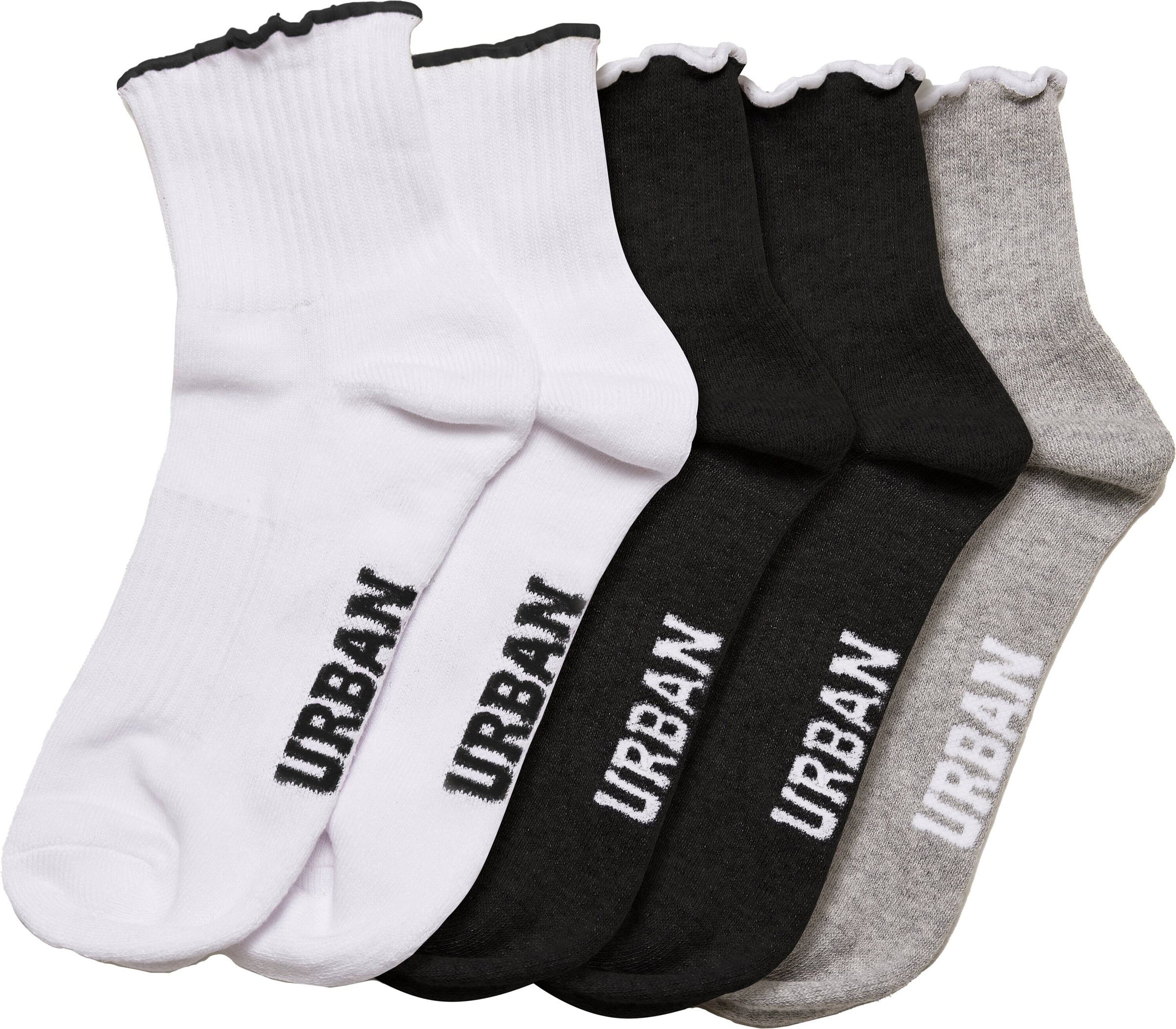 URBAN CLASSICS Freizeitsocken »Urban Classics Accessoires Girly Small Edge Socks 4-Pack« kaufen