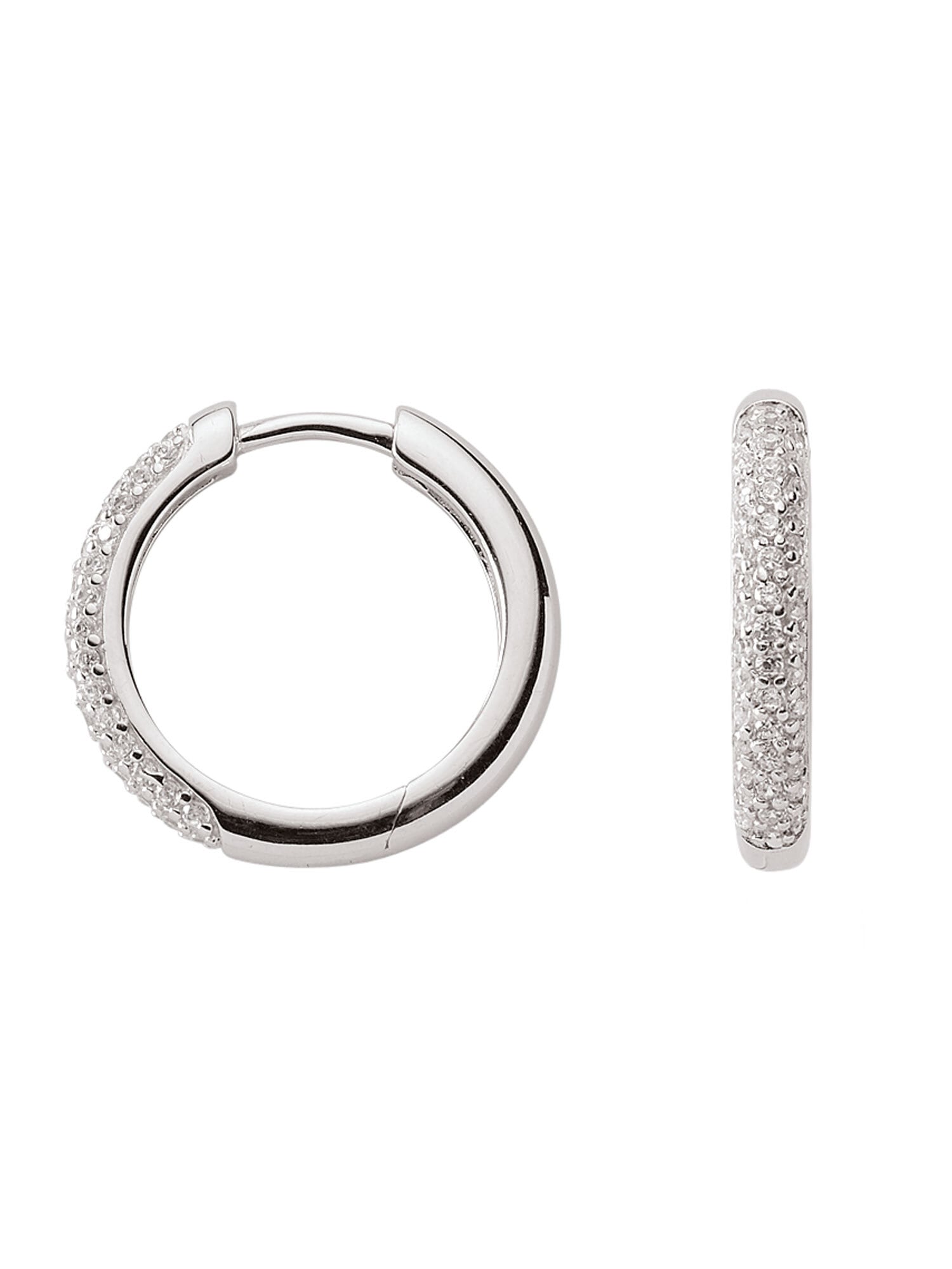 Adelia´s Paar Ohrhänger »925 Silber Ohrringe Creolen Ø 18,1 mm«, mit  Zirkonia Silberschmuck für Damen im Onlineshop | I\'m walking