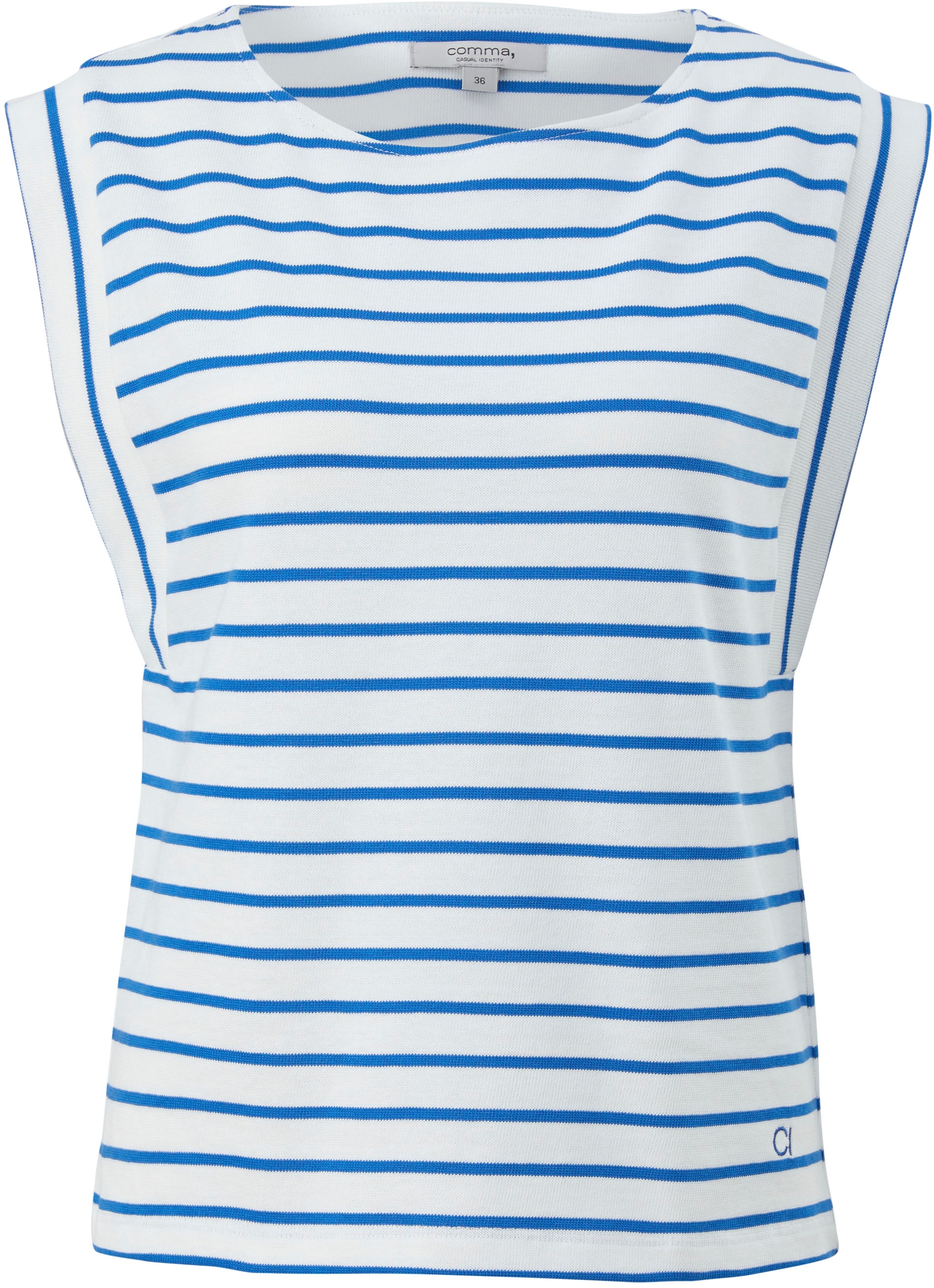 Comma Rundhalsshirt, mit Streifen kaufen