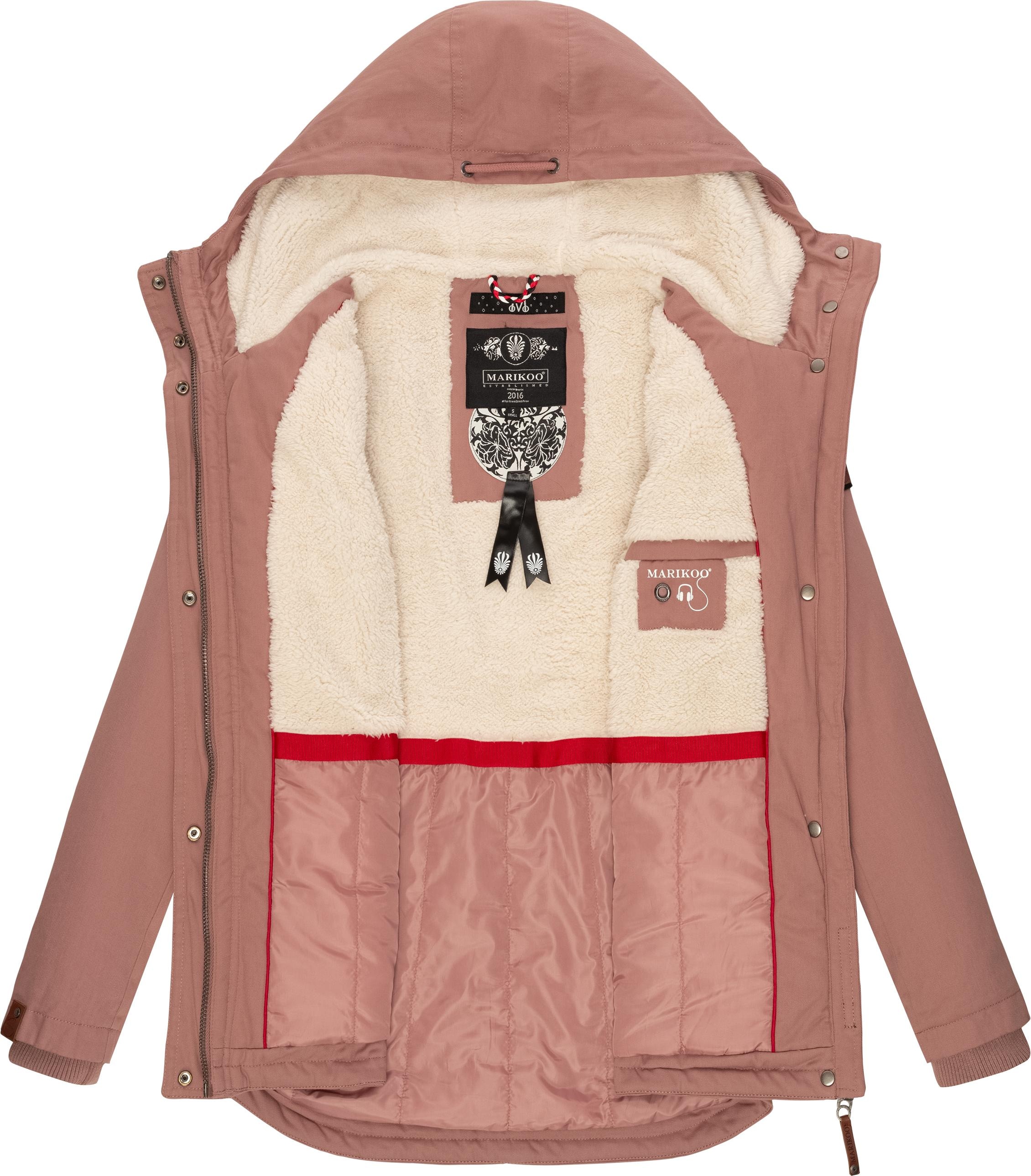 Marikoo Winterjacke Baumwolljacke Kapuze Outdoor kaufen Kapuze, mit sportliche mit »Bikoo«, Damen