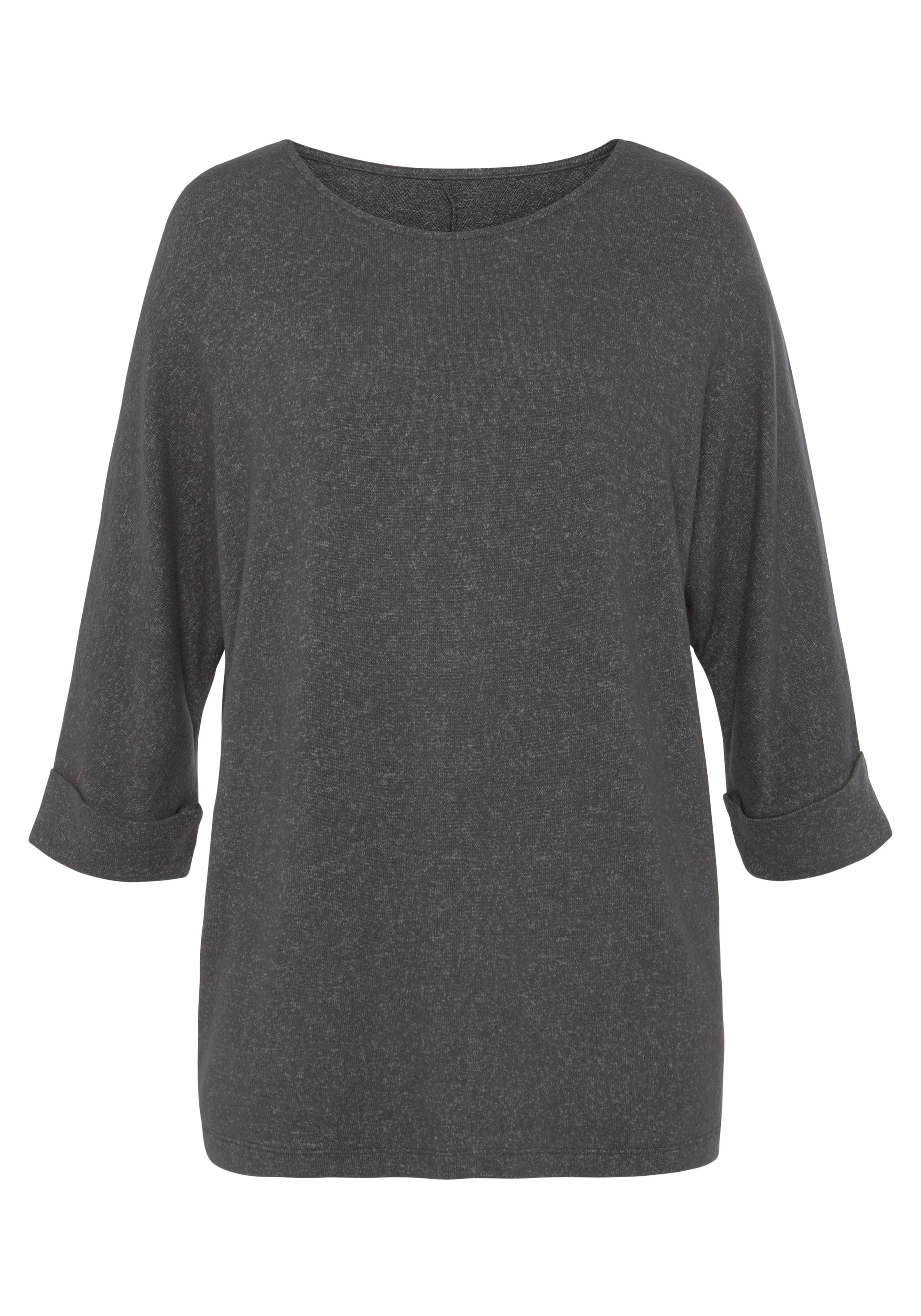 LASCANA 3/4-Arm-Shirt, (1 tlg.), mit modischem Ärmel-Aufschlag | online kaufen walking I\'m