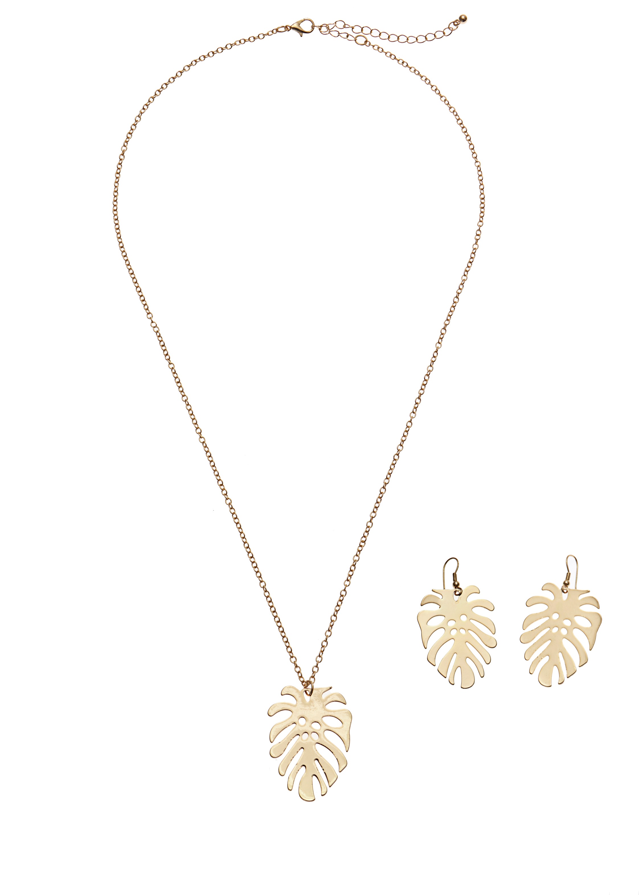 LASCANA Schmuckset, Kette und Ohrringe mit Palmenblatt kaufen