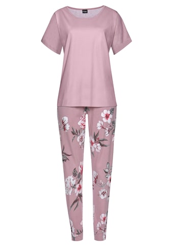 Vivance Dreams Pyjama, (2 tlg., 1 Stück), mit Hortensienmuster kaufen