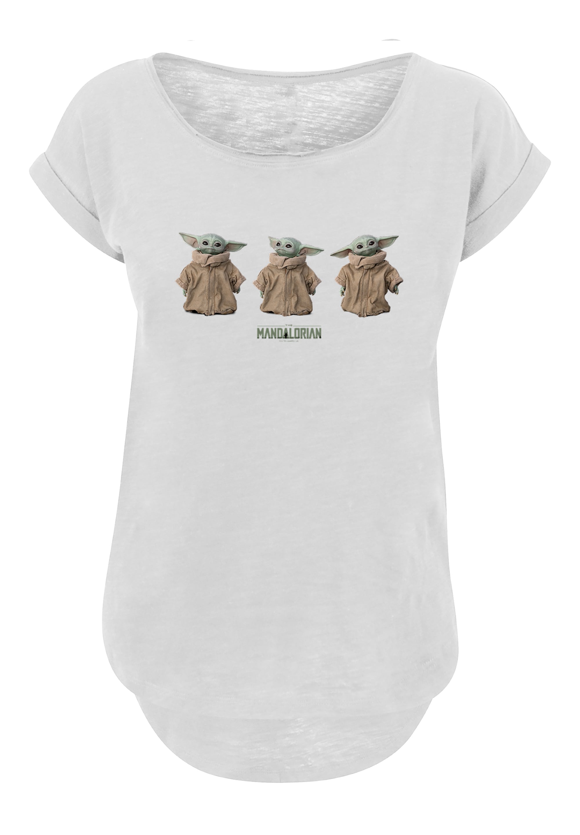 F4NT4STIC T-Shirt »Star - Yoda Fan | kaufen Merch,Lang,Longshirt,Bedruckt I\'m walking Wars Mandalorian The Premium Baby Merch«, Damen,Premium