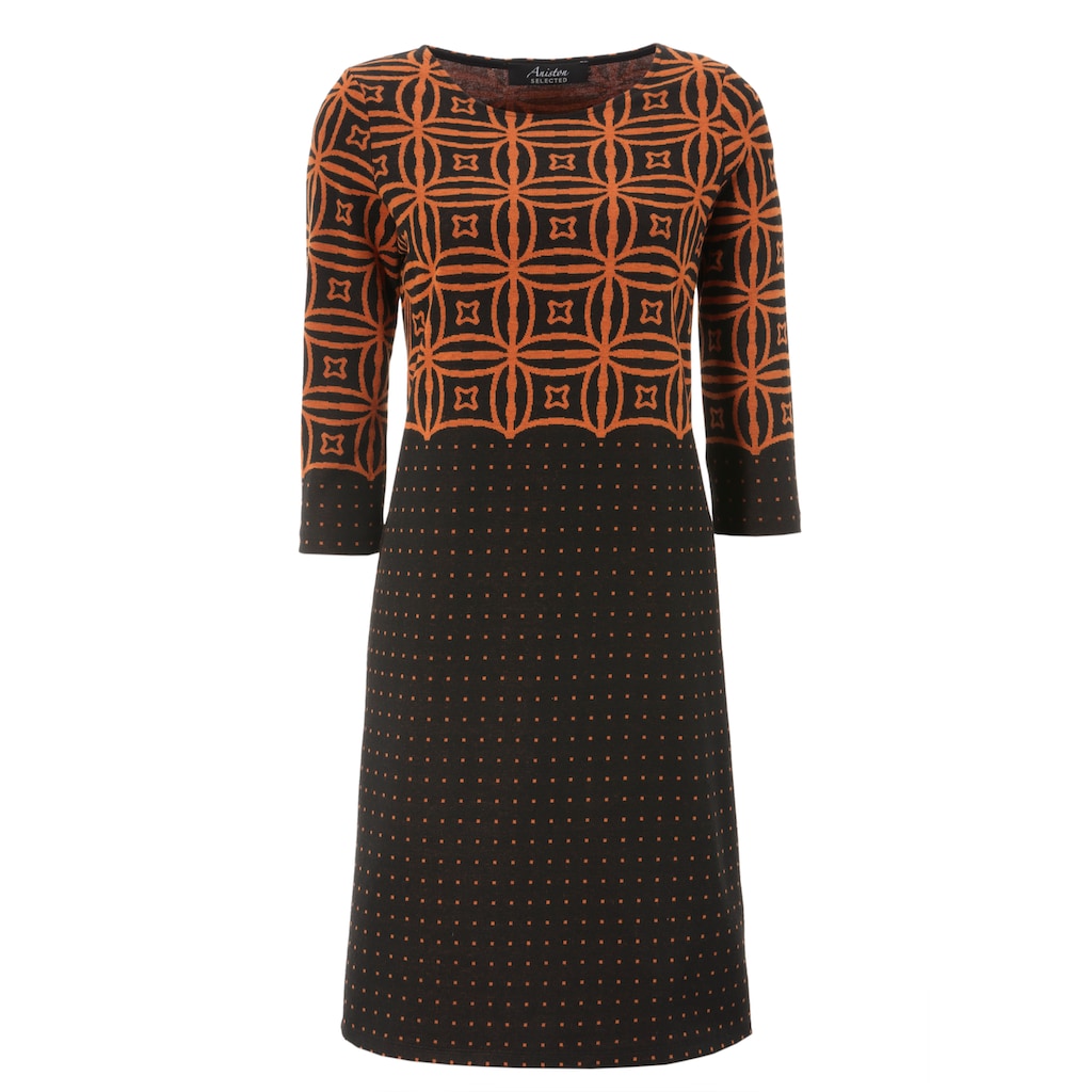 Aniston SELECTED Jerseykleid, mit modernem Muster- und Punkte-Design