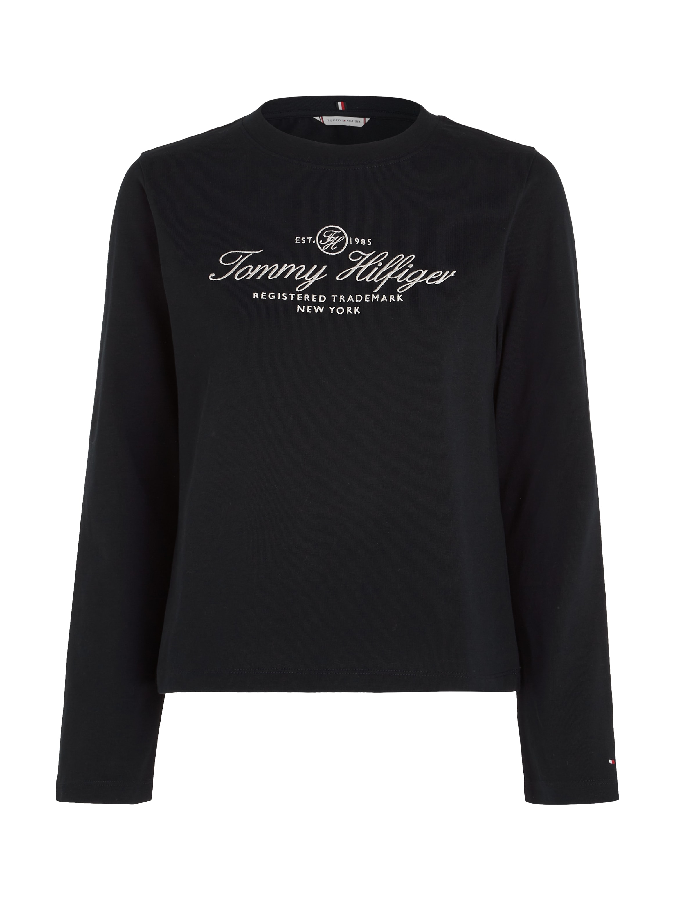 Tommy Hilfiger Langarmshirt, mit dezentem Markenlabel auf dem  Ärmelabschluss online kaufen | I'm walking