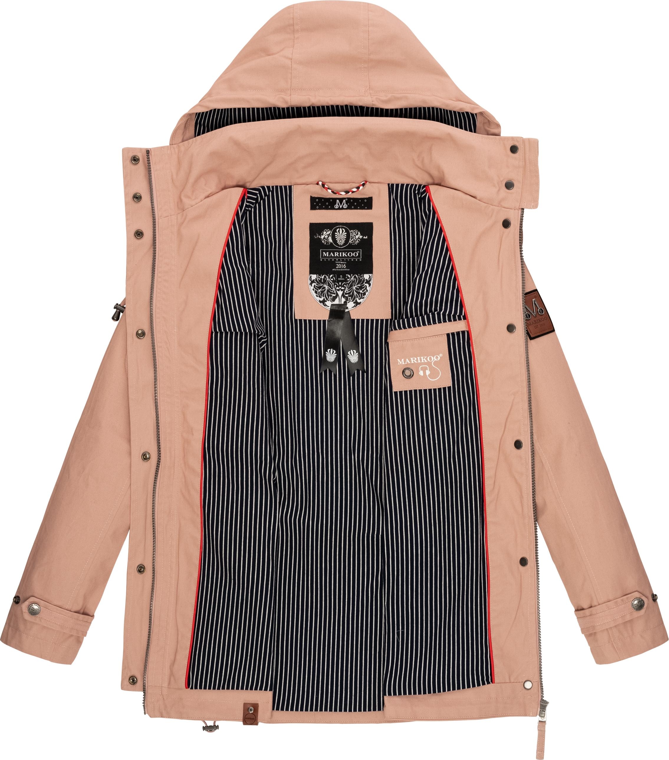 kaufen mit Baumwoll Kapuze Übergangsjacke Marikoo I\'m »Nyokoo«, Kapuze, modische großer mit Outdoorjacke walking |