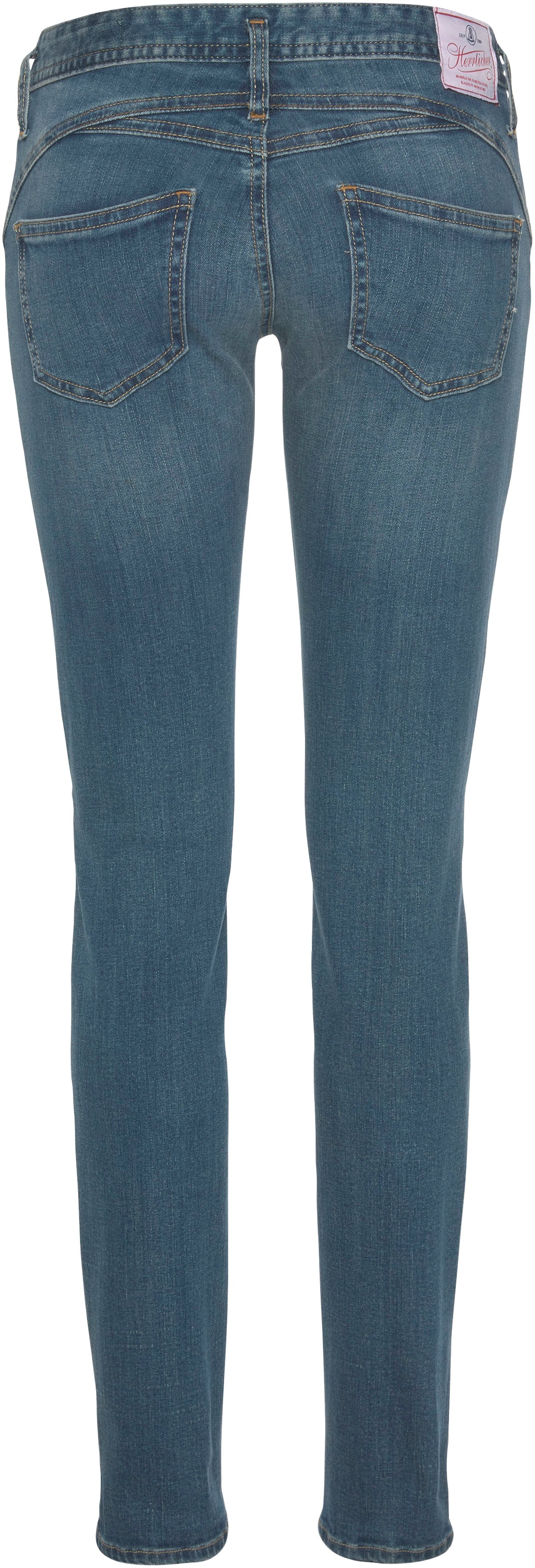 Herrlicher Slim-fit-Jeans »GINA RECYCLED I\'m mit DENIM«, walking seitlichem kaufen | Keileinsatz