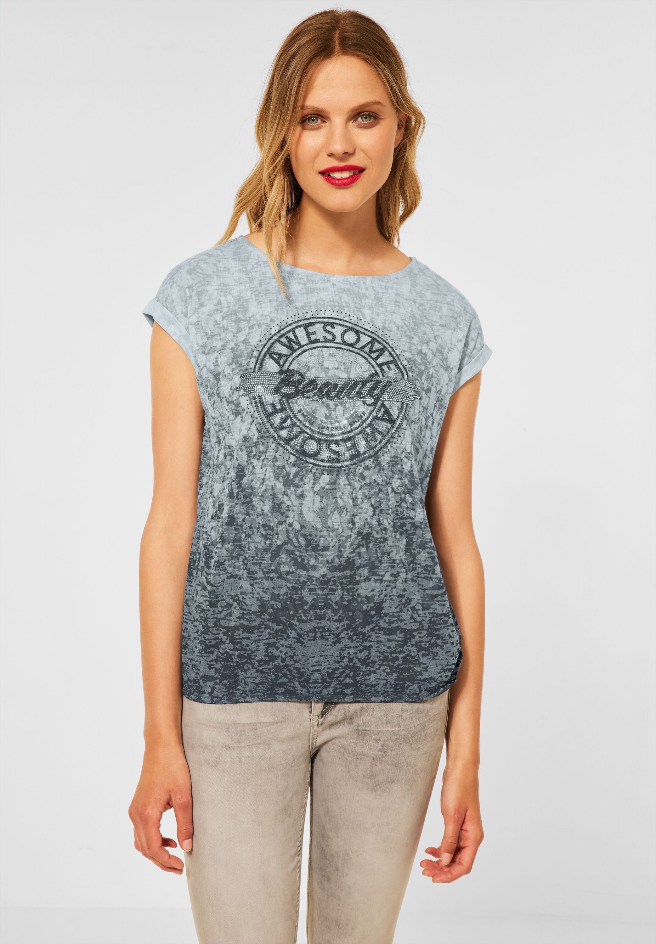 STREET ONE T-Shirt, mit Steinchen-Schriftzug | I\'m kaufen walking