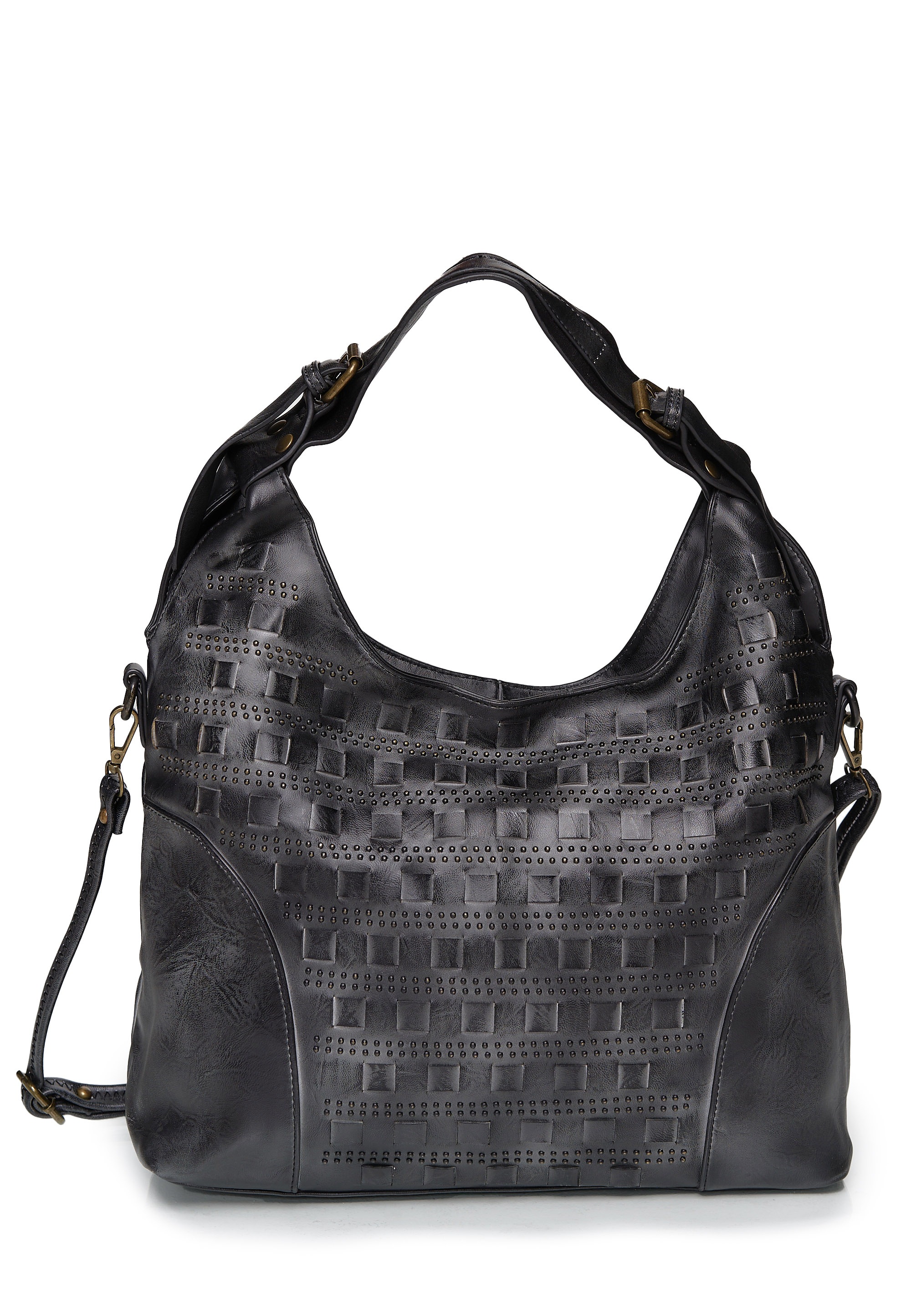 Emma & Kelly Schultertasche mit durchgehender Flechtung