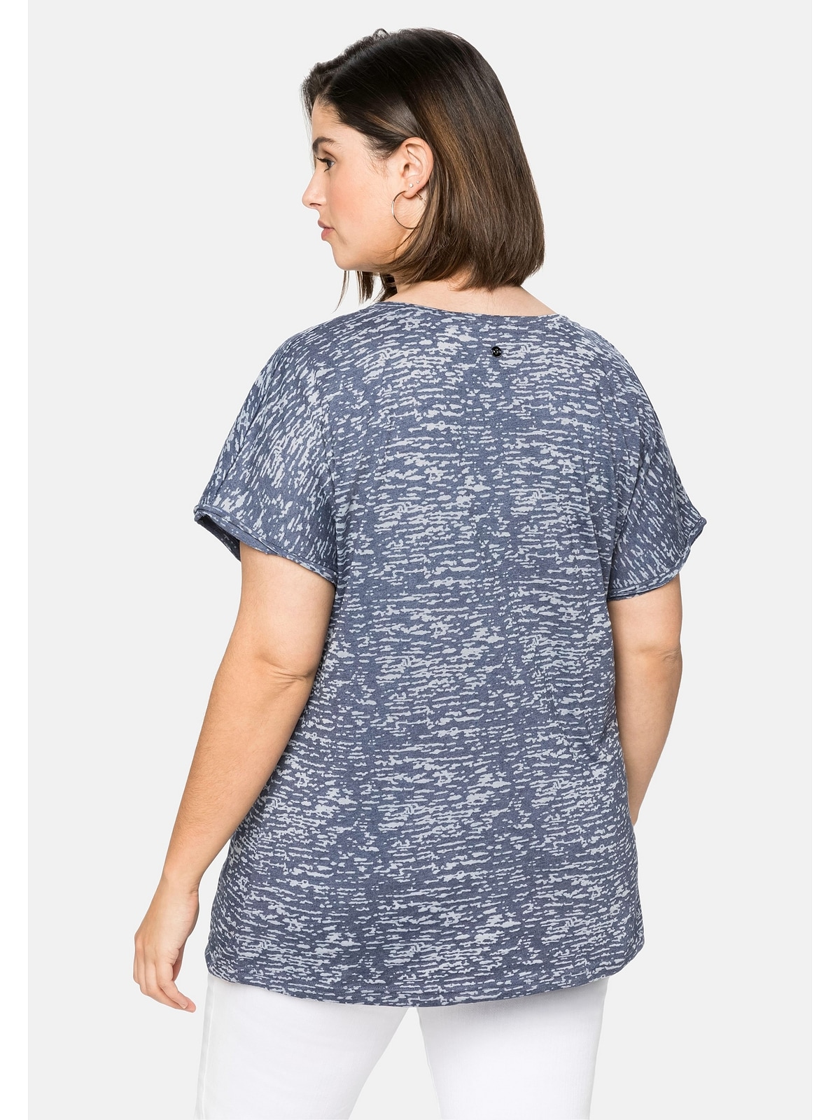 Sheego Größen«, | transparent T-Shirt leicht walking »Große Ausbrennermuster, I\'m kaufen mit