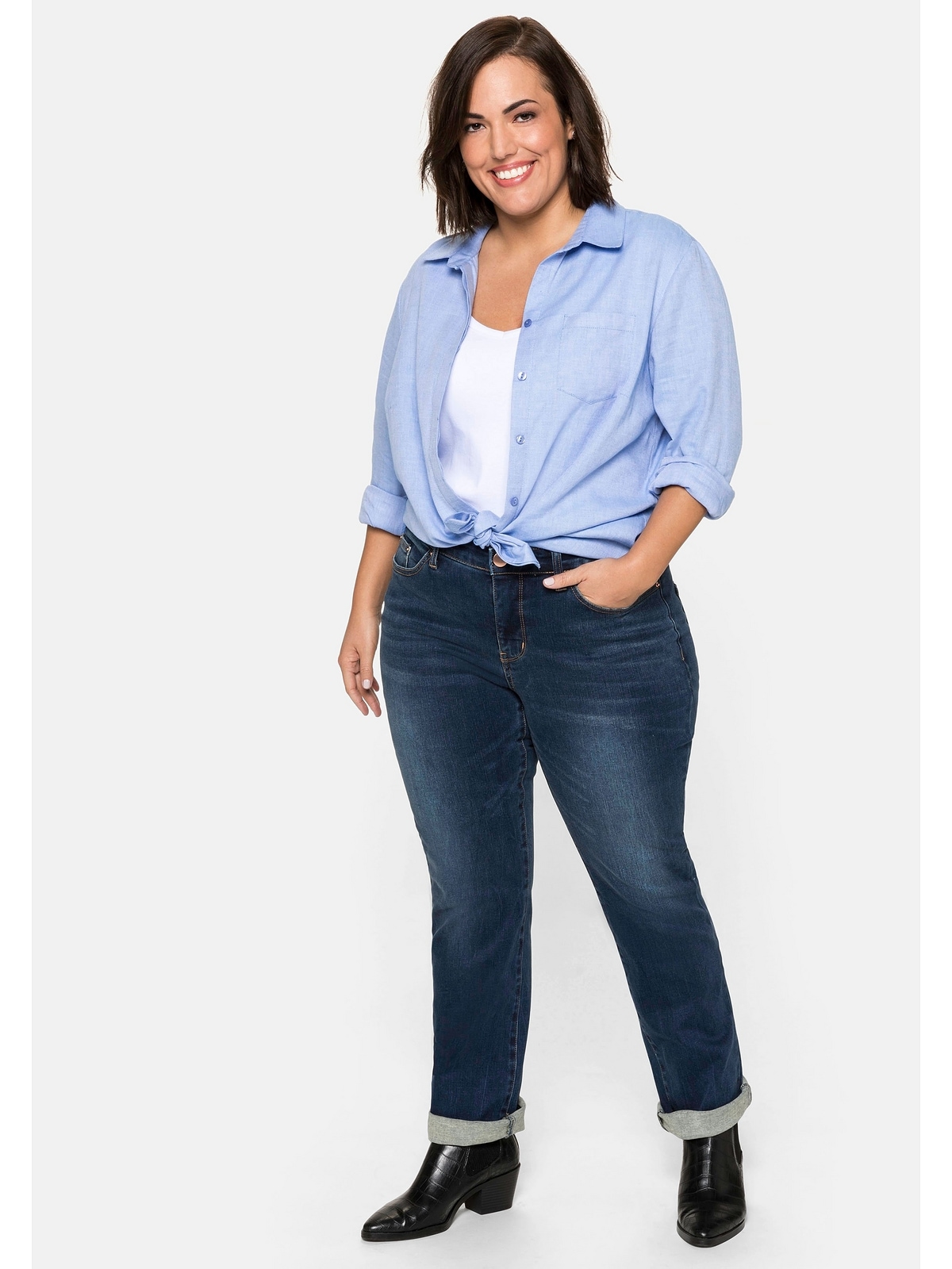 Bodyforming-Effekt Größen«, Sheego »Große Jeans bestellen mit Gerade