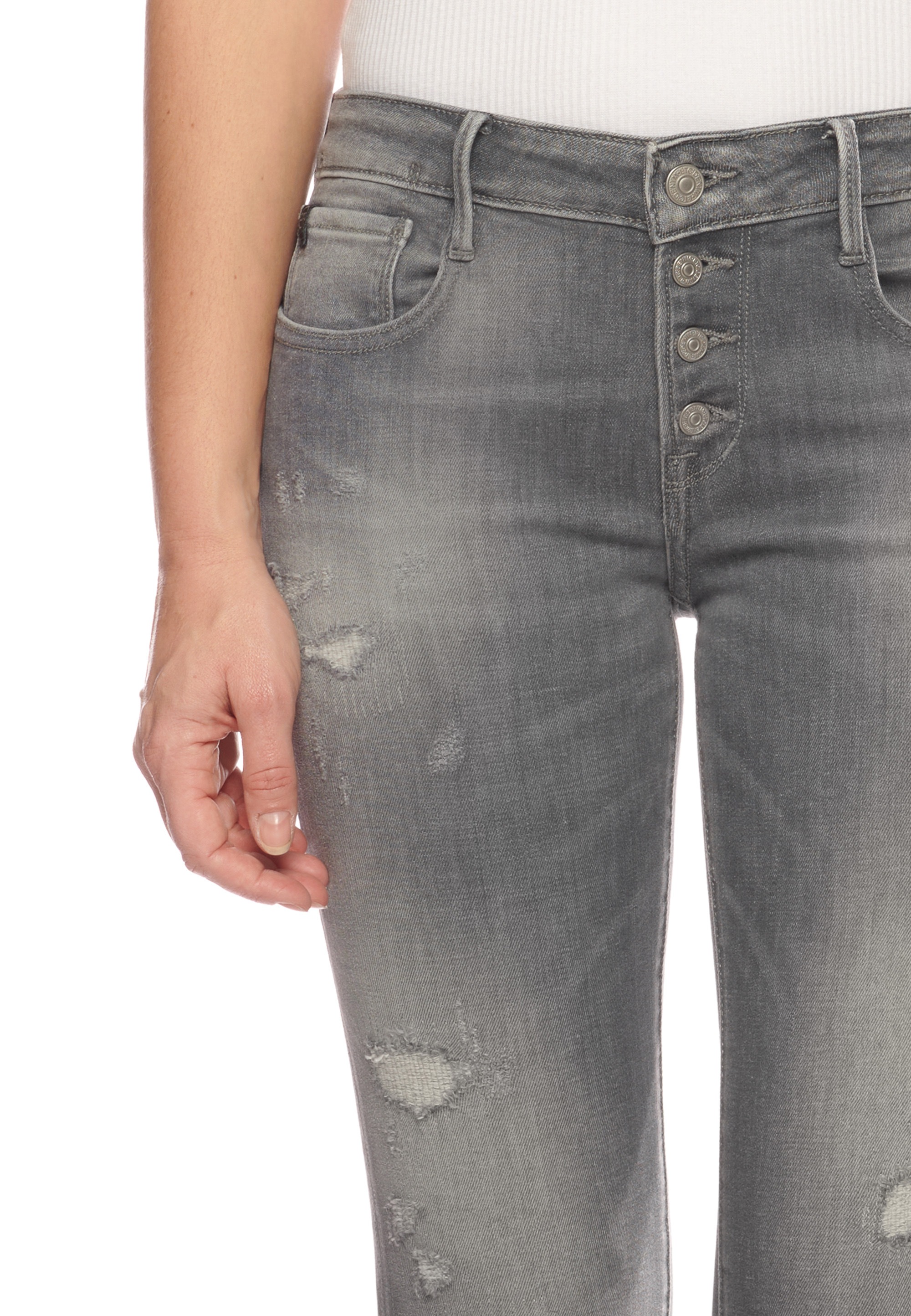 Le Temps Des Cerises Slim-fit-Jeans, mit trendigen Used-Details online  kaufen | I'm walking