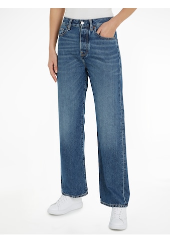 Straight-Jeans »LOOSE STRAIGHT RW KLO«, mit Lederlogopatch