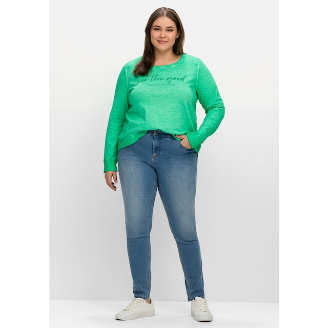 Sheego Stretch-Jeans »Große Größen«, für sehr schmale Beine und mehr Bauch  shoppen