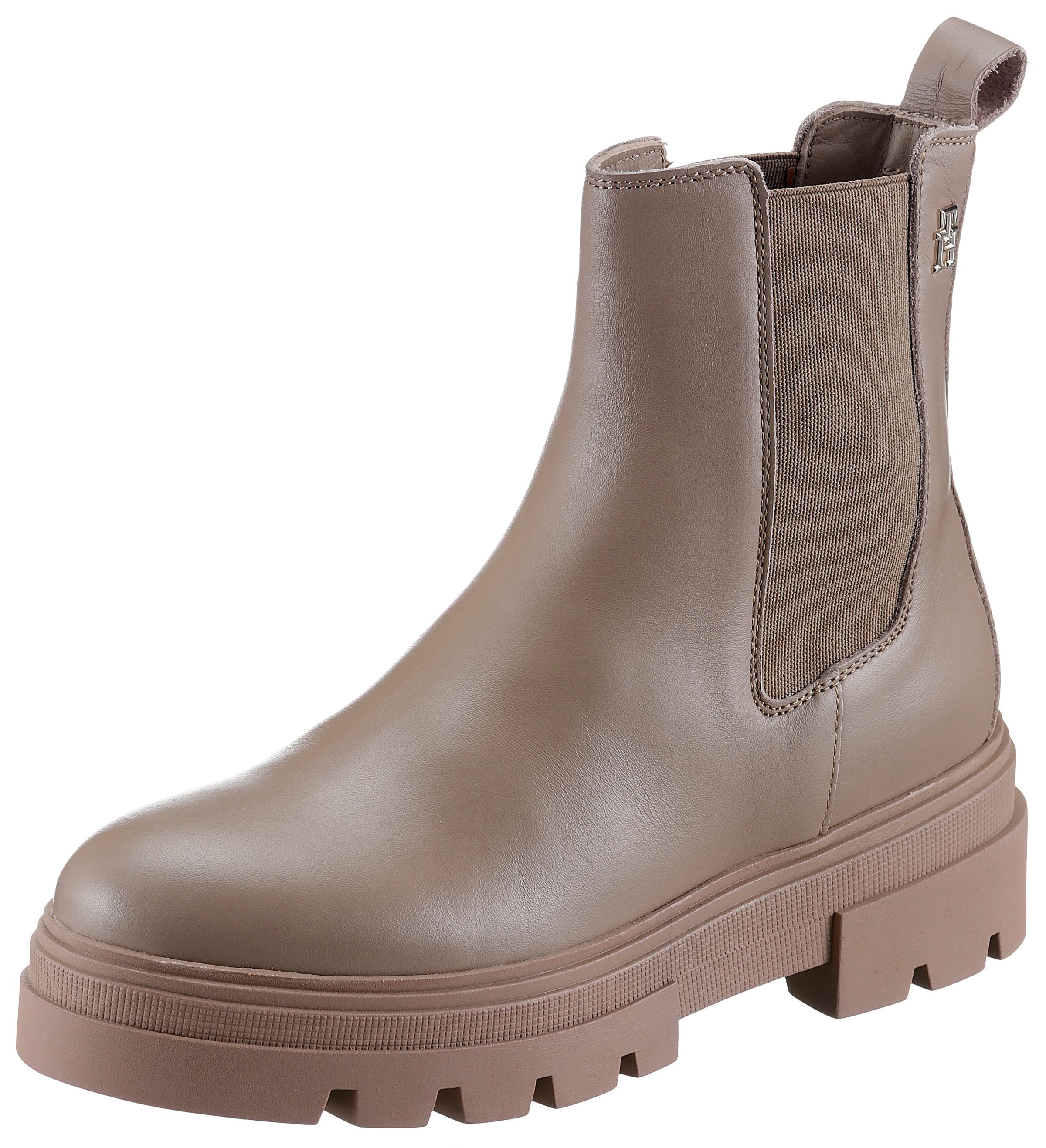 tommy hilfiger -  Chelseaboots "MONOCHROMATIC CHELSEA BOOT", mit zweckmäßiger Anziehlasche