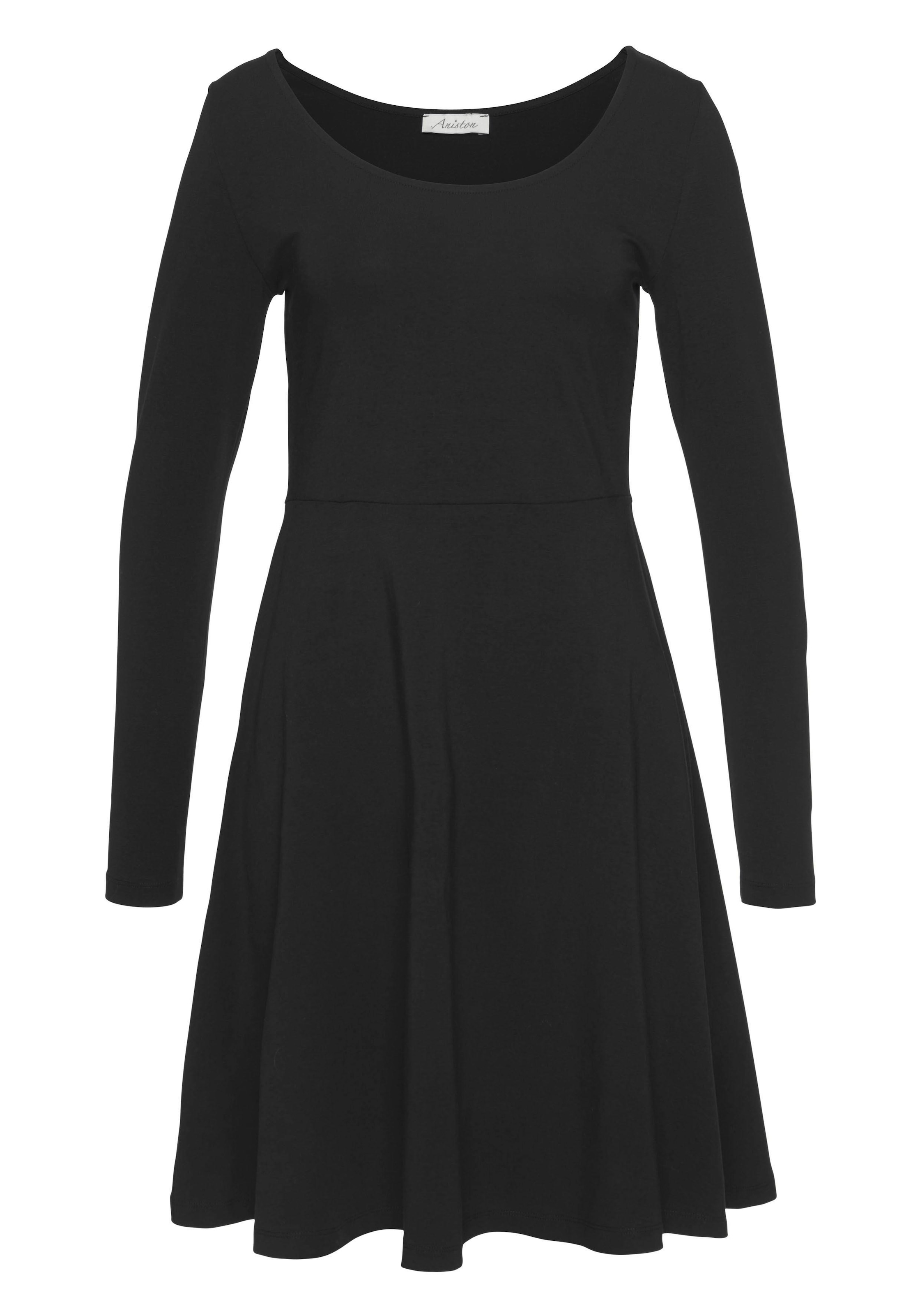 Aniston CASUAL Jerseykleid, mit Blumendruck oder in uni Schwarz online |  I\'m walking