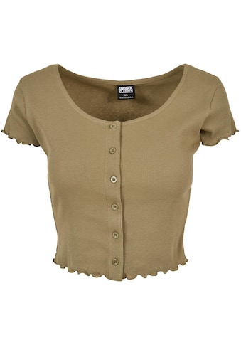 URBAN CLASSICS Shirtjacke »Urban Classics Damen Ladies Cropped Button Up Rib Tee« kaufen