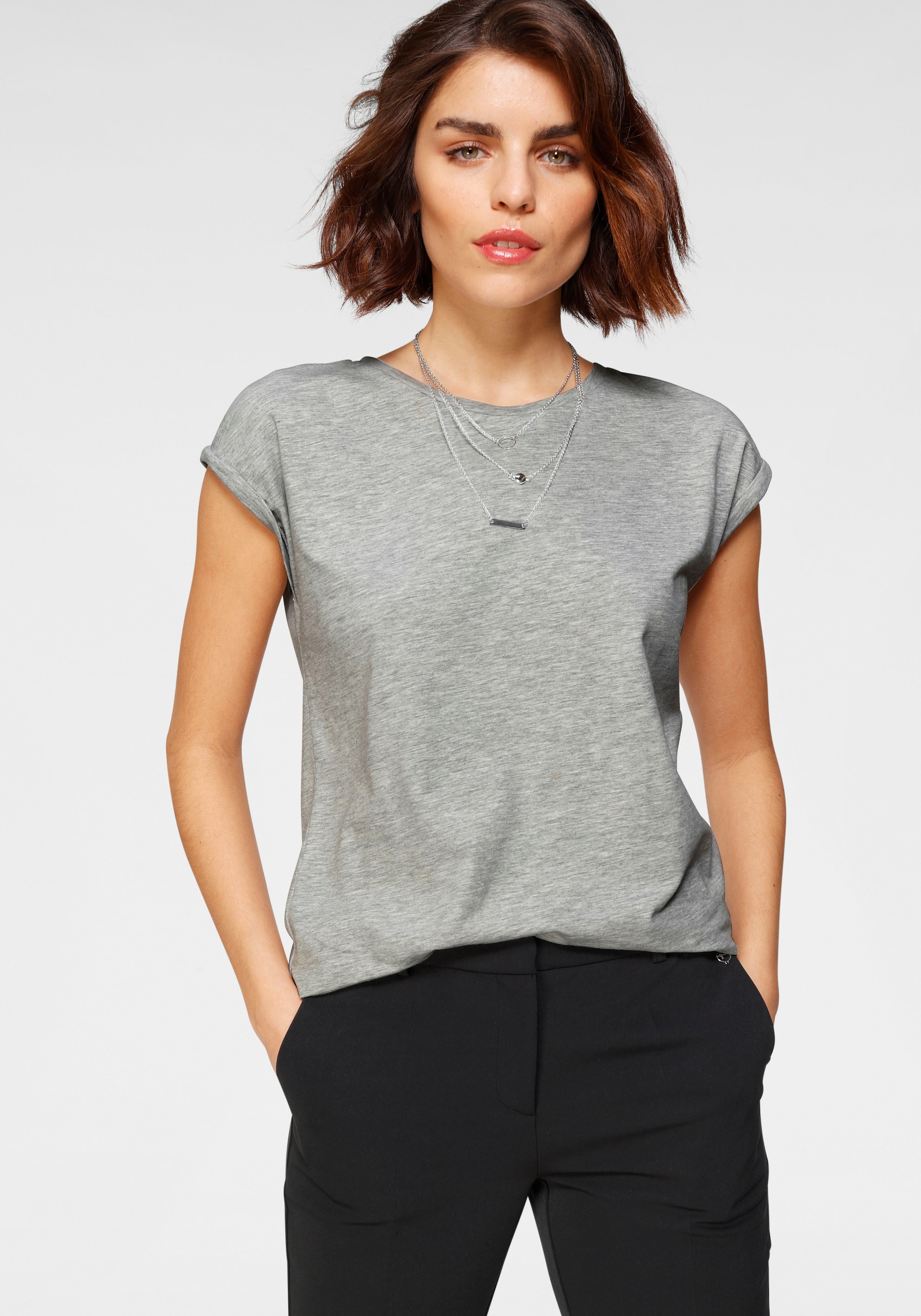 Tamaris T-Shirt, mit Rundhalsausschnitt - NEUE kaufen KOLLEKTION
