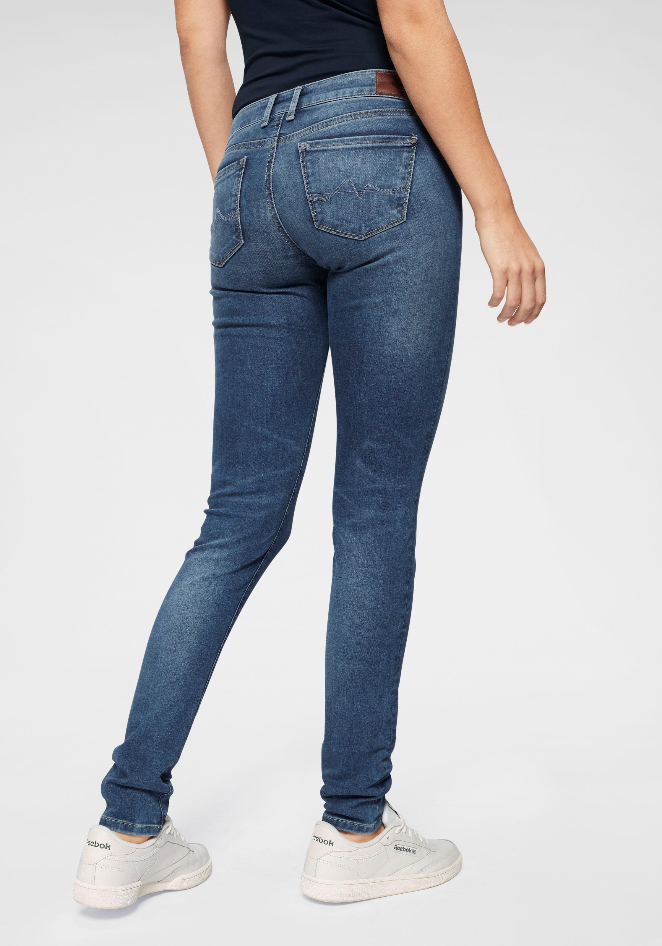 mit 1-Knopf I\'m shoppen Stretch-Anteil im »SOHO«, Jeans walking Bund Pepe | 5-Pocket-Stil Skinny-fit-Jeans und