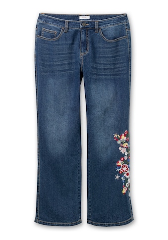 sheego by Joe Browns Bootcut-Jeans »Große Größen«, mit Blumenstickerei seitlich am Bein kaufen