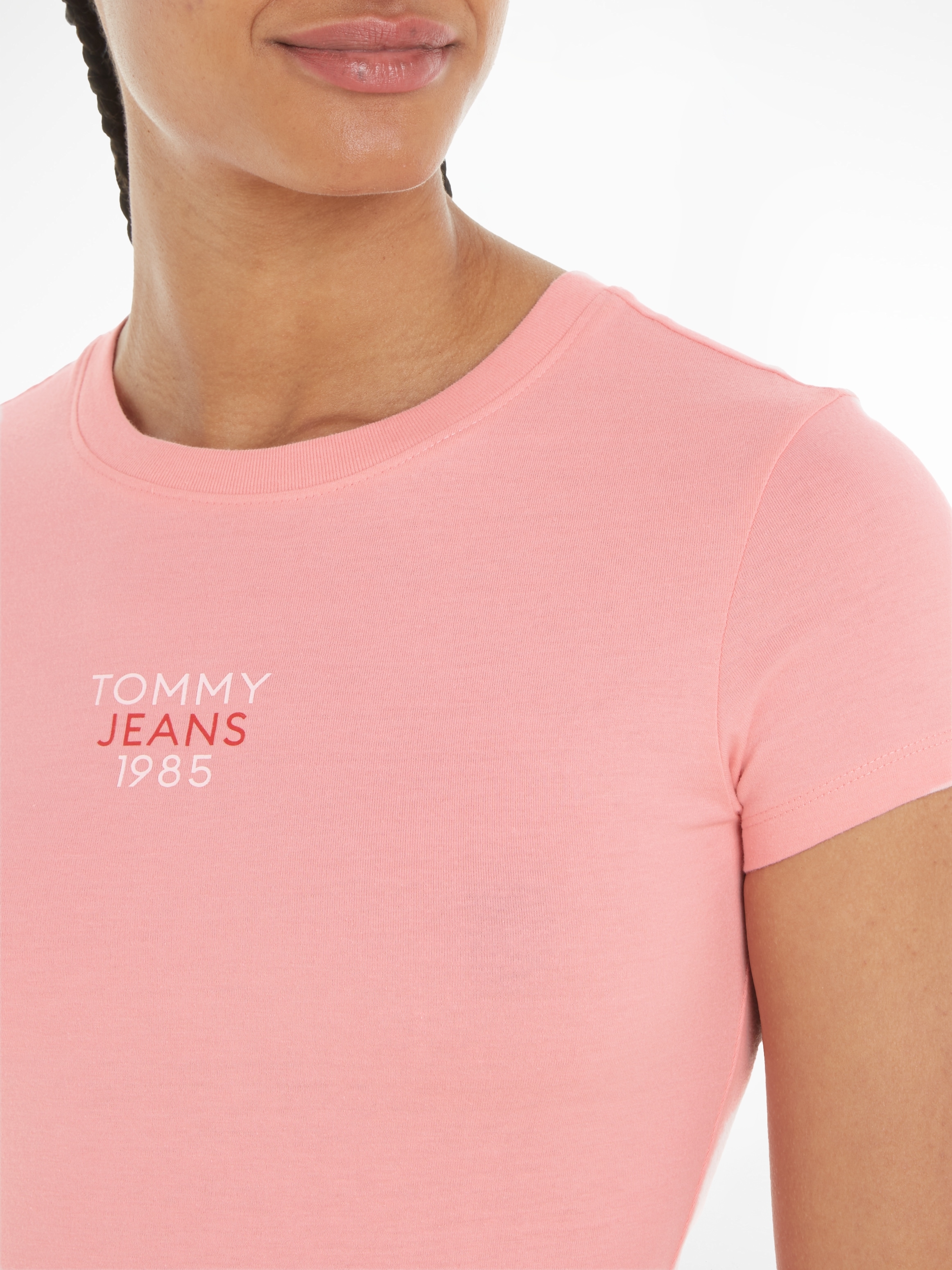 Tommy Jeans T-Shirt »Slim Logo«, Logoschriftzug Essential mit online