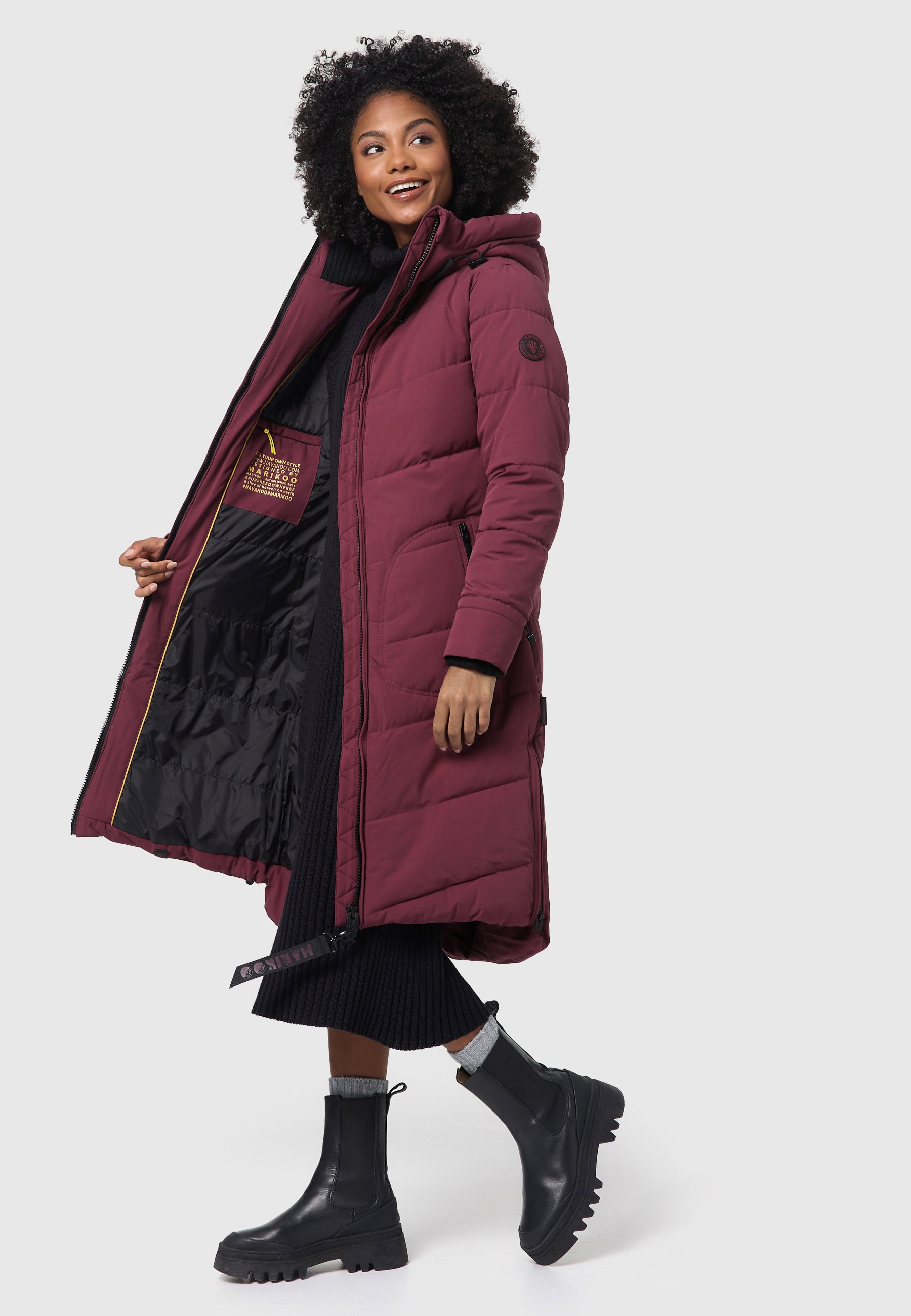 I\'m online »Benikoo«, langer Mantel Marikoo kaufen Winter walking gesteppt | Winterjacke