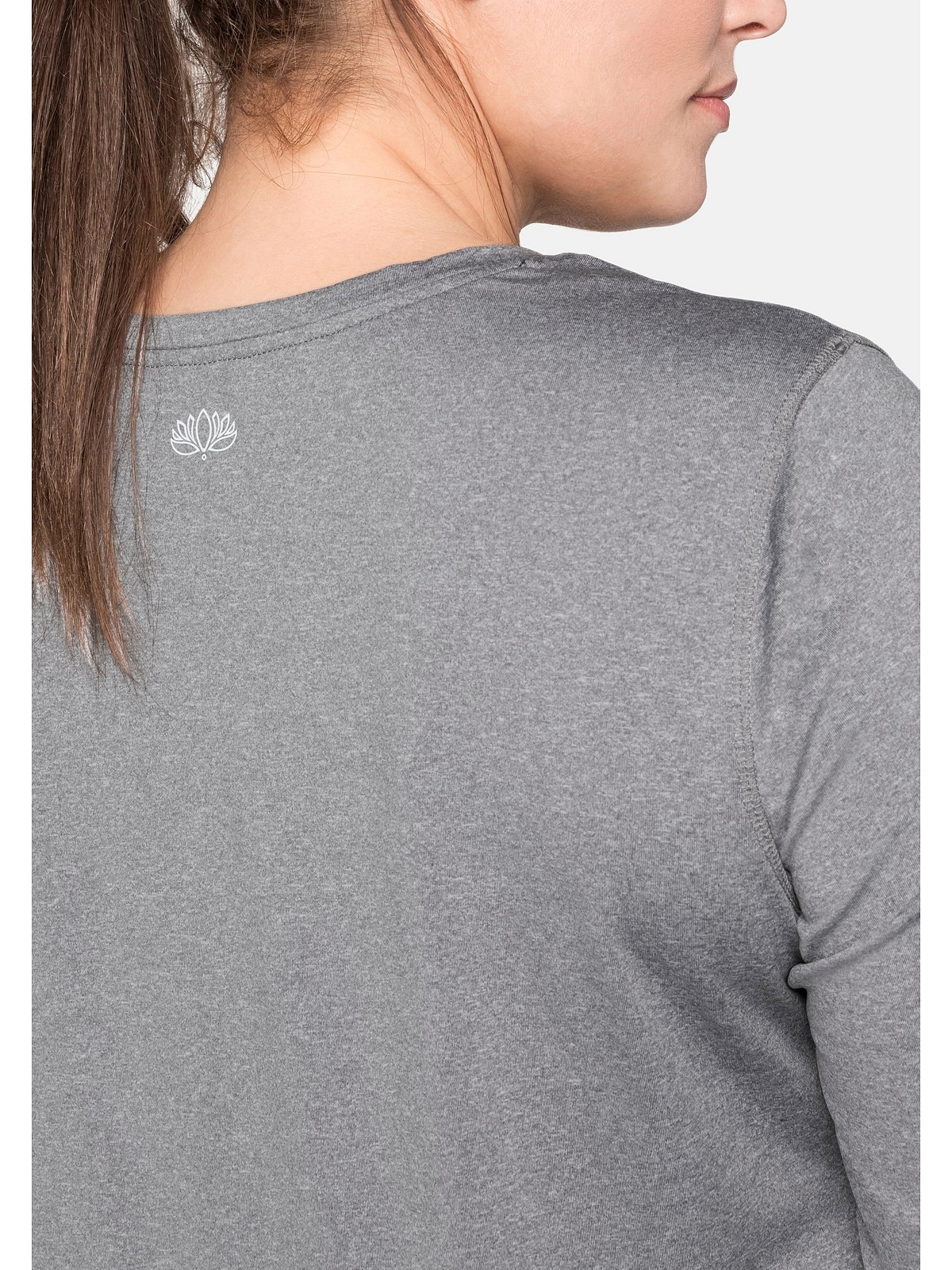 Sheego Langarmshirt »Große Größen«, mit Rückendruck reflektierendem bestellen