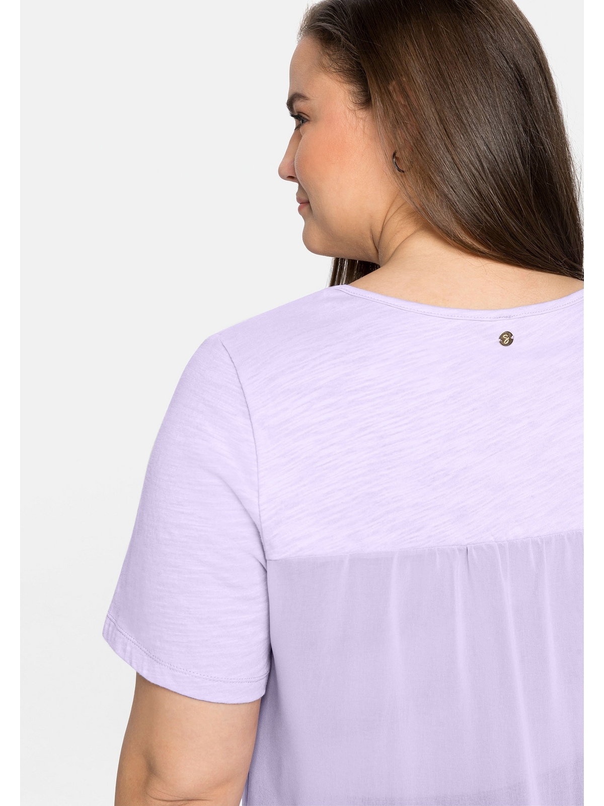 Sheego T-Shirt »Große Größen«, im Materialmix, in A-Linie kaufen | I'm  walking
