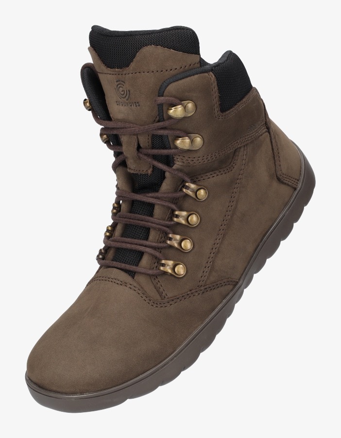 groundies -  Schnürboots "Barfußschuh Ontario", mit gepolstertem Schaftrand