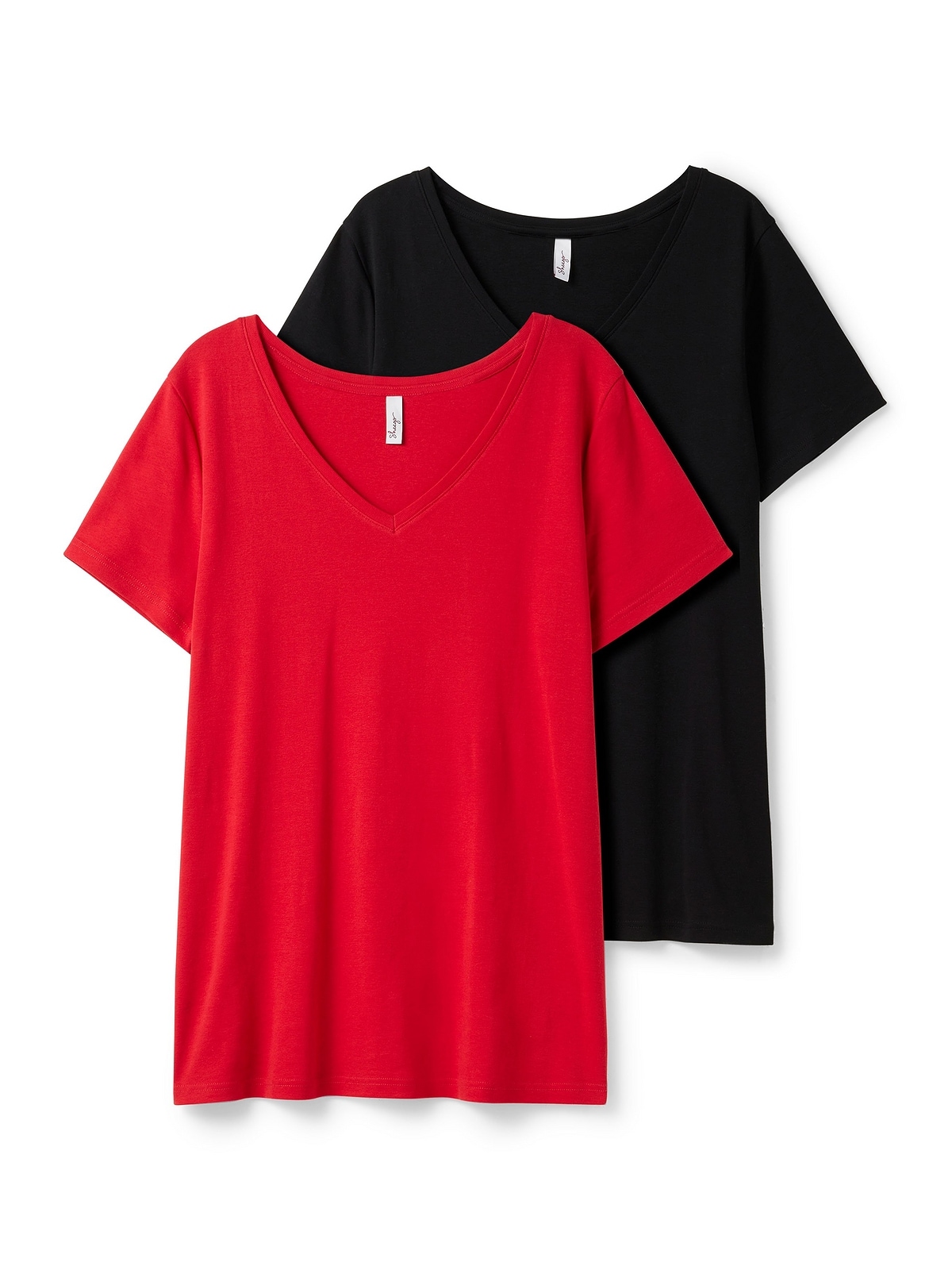 Sheego T-Shirt »Große Größen«, im Doppelpack, mit V-Ausschnitt kaufen | I\'m  walking