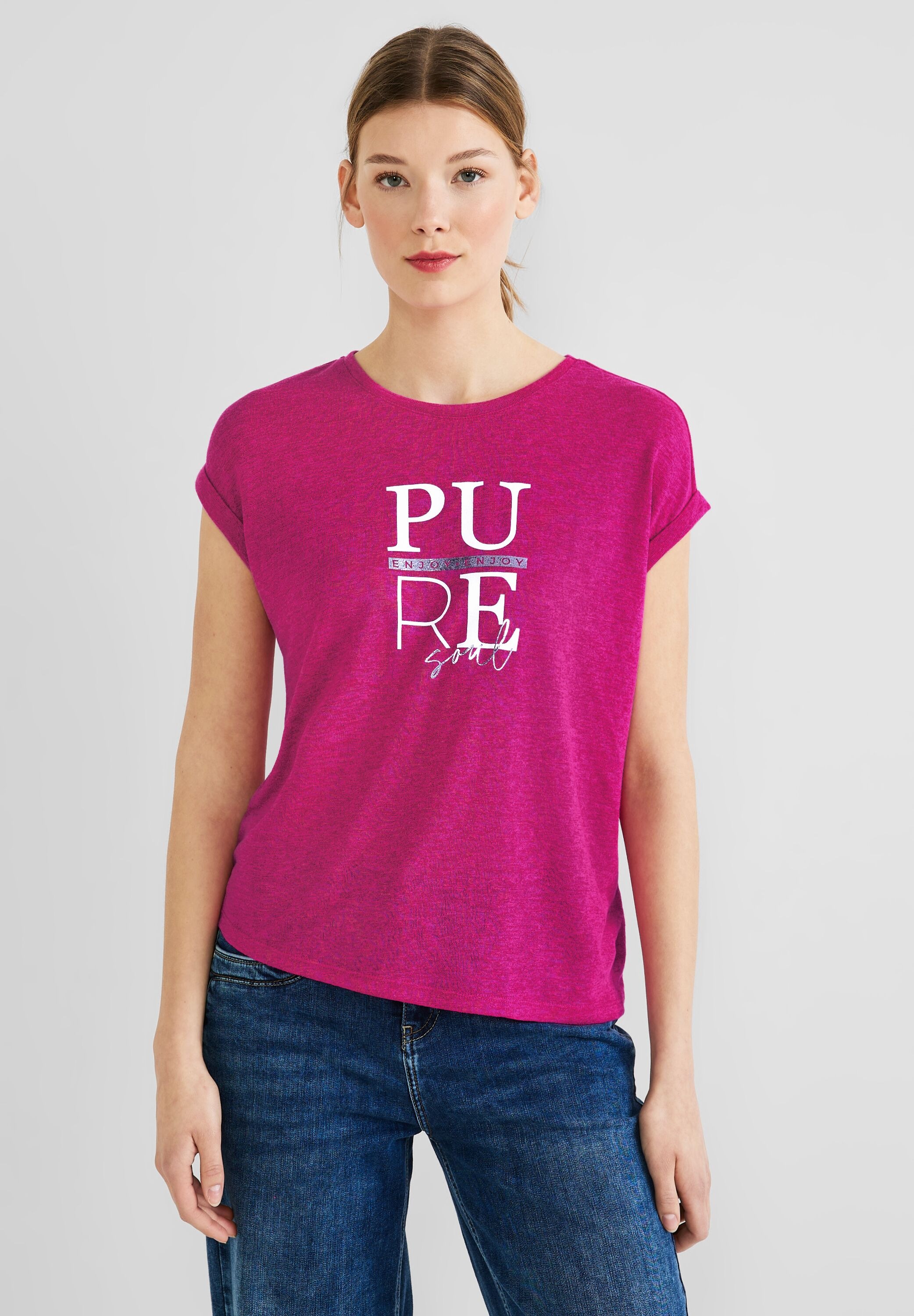 STREET ONE Print-Shirt mit überschnittenen Schultern