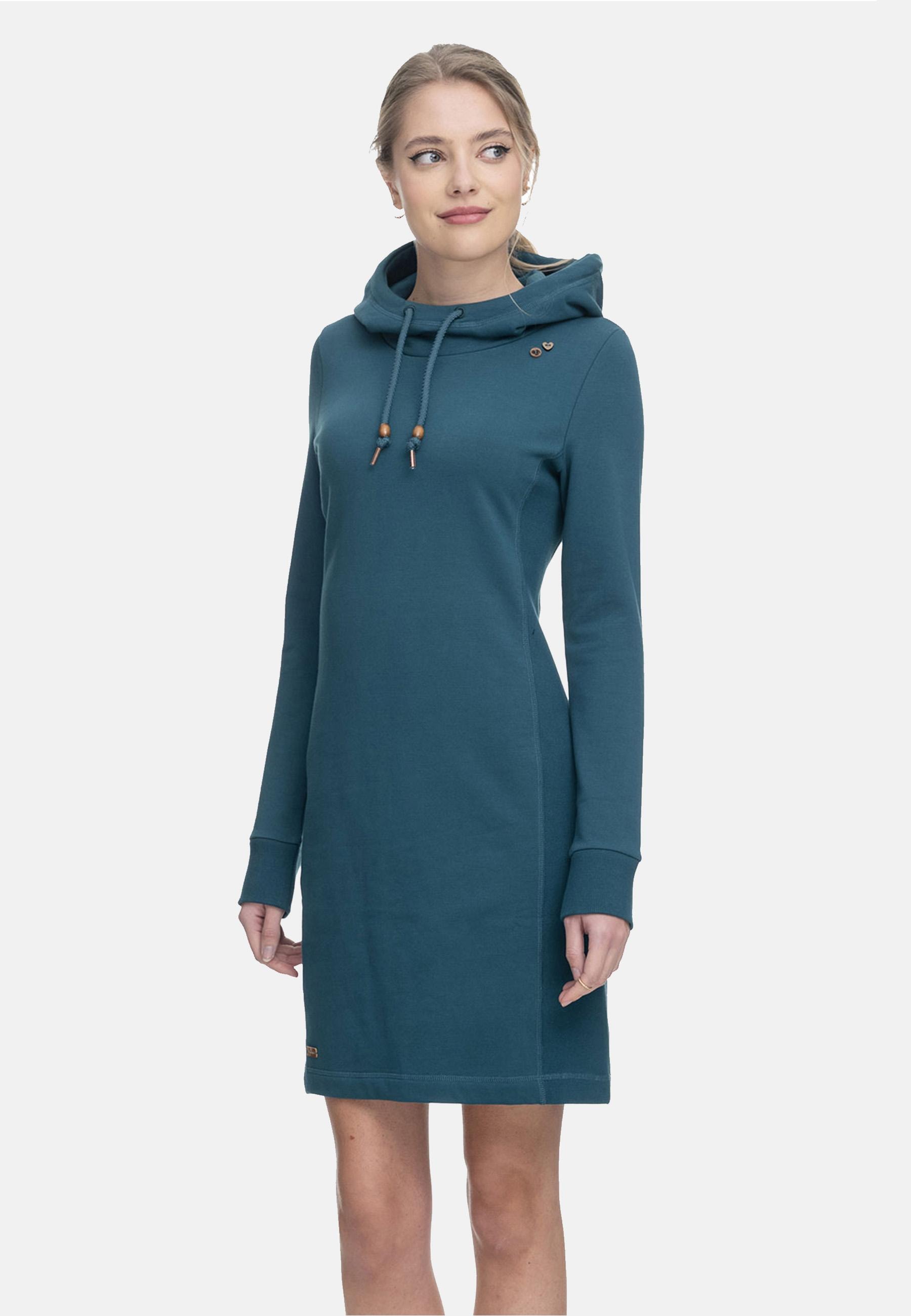 Ragwear Sweatkleid »Sabreen«, Langärmliges Baumwoll Kleid mit Kapuze online