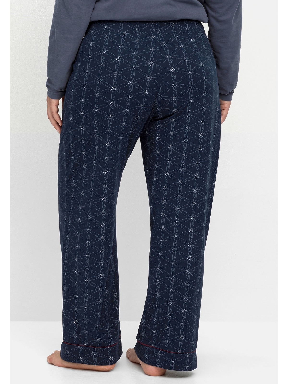 Sheego Pyjamahose »Große Größen«, mit Alloverdruck und weitem Bein & Wäsche  auf Rechnung bestellen