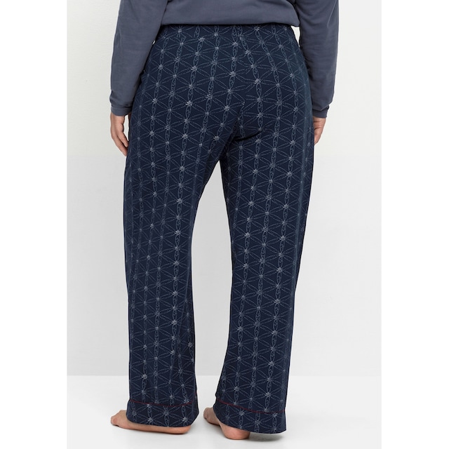 Sheego Pyjamahose »Große Größen«, mit Alloverdruck und weitem Bein & Wäsche  auf Rechnung bestellen