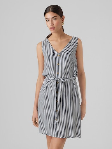 »VMBUMPY shoppen mit DRESS Trägerkleid NOOS«, SHORT V-Ausschnitt SL WVN Vero Moda
