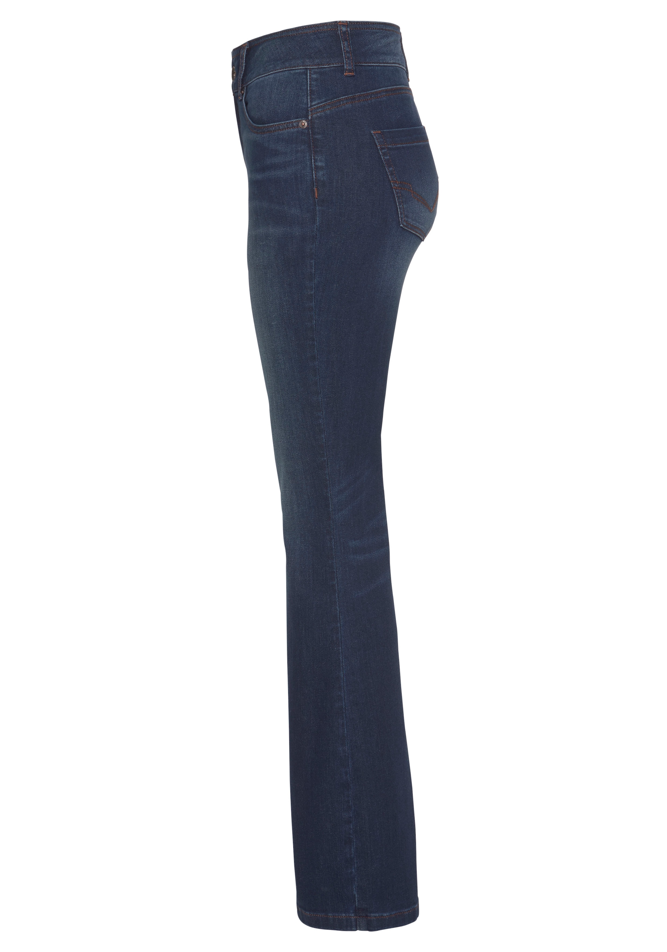 Bootcut-Jeans shoppen WASH H.I.S wassersparende OZON Nachhaltige, I\'m | »High-Waist«, Produktion durch walking