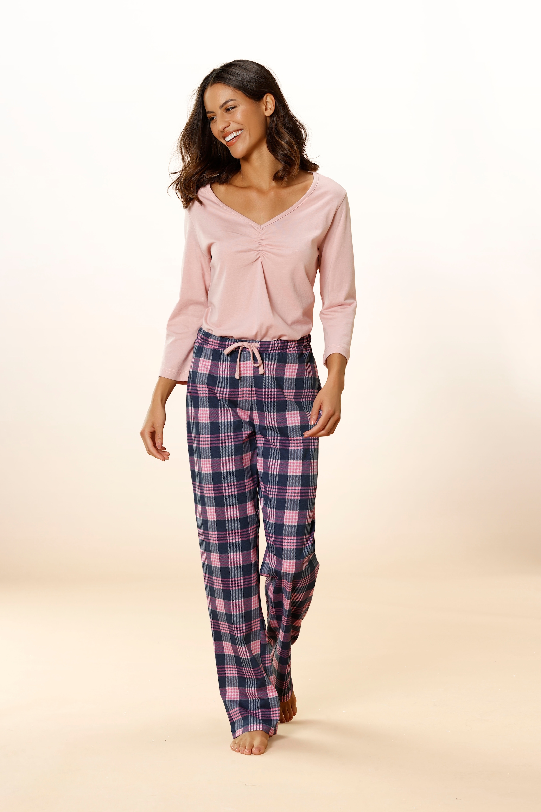 petite fleur Pyjama, (2 tlg., 1 Stück), mit Karo Muster & Wäsche auf  Rechnung bestellen | Pyjama-Sets
