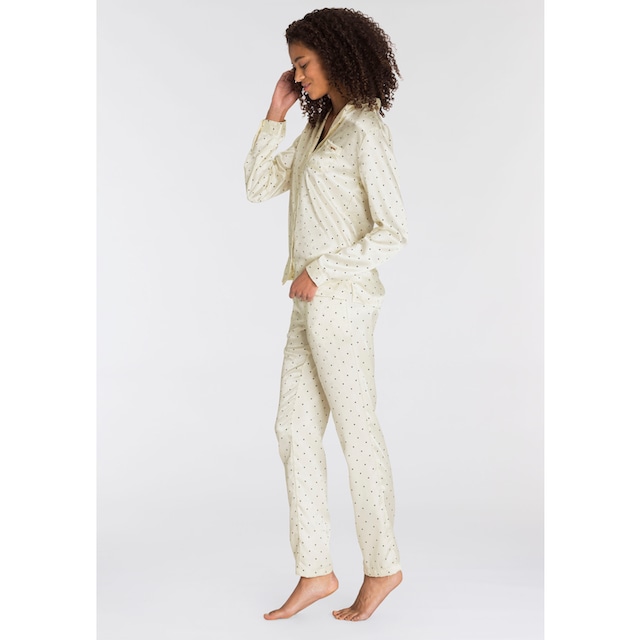 s.Oliver Bodywear Pyjama, (2 tlg., 1 Stück), aus gemustertem Satin & Wäsche  auf Rechnung bestellen
