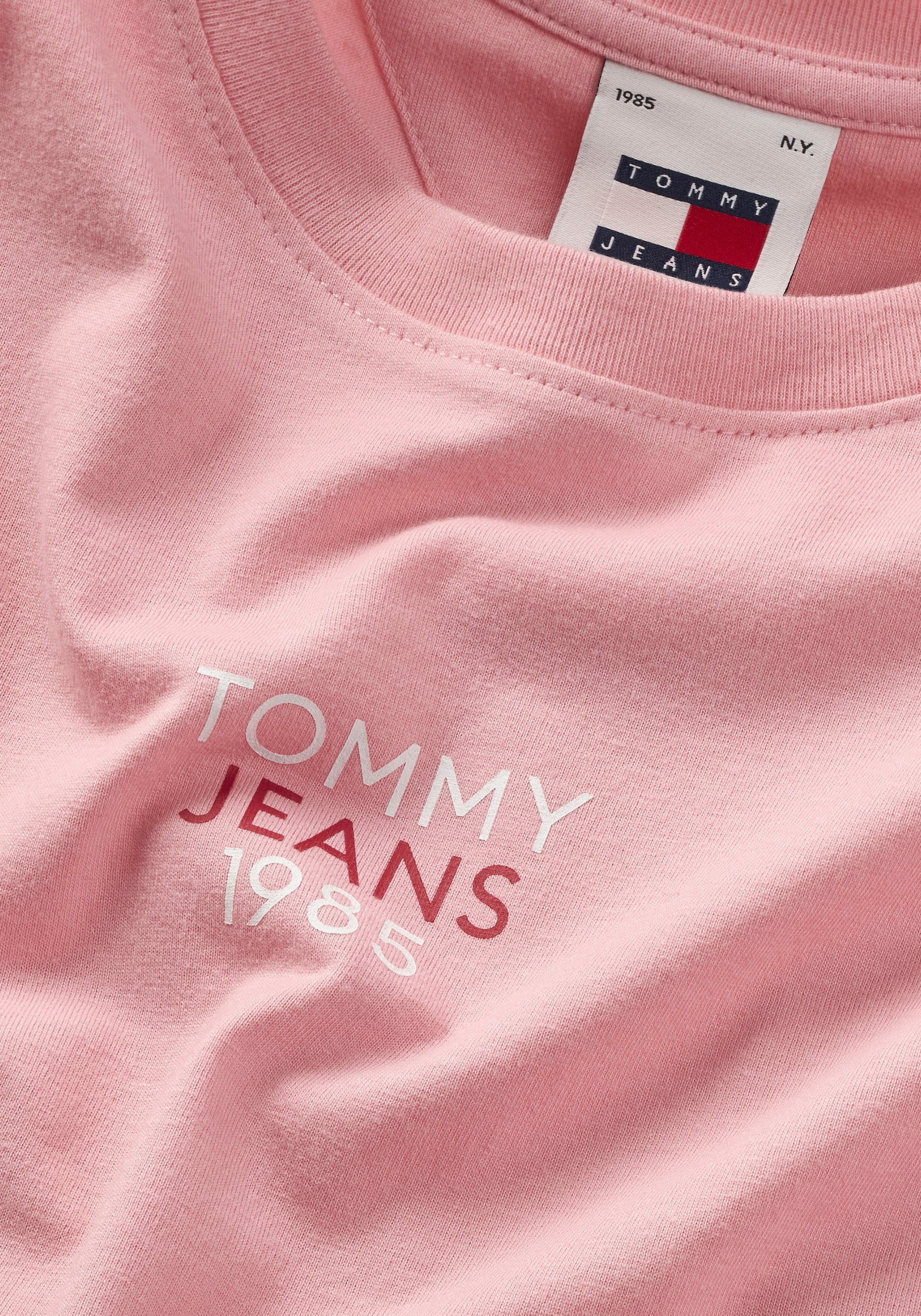 online Jeans T-Shirt Logoschriftzug Tommy Essential mit »Slim Logo«,