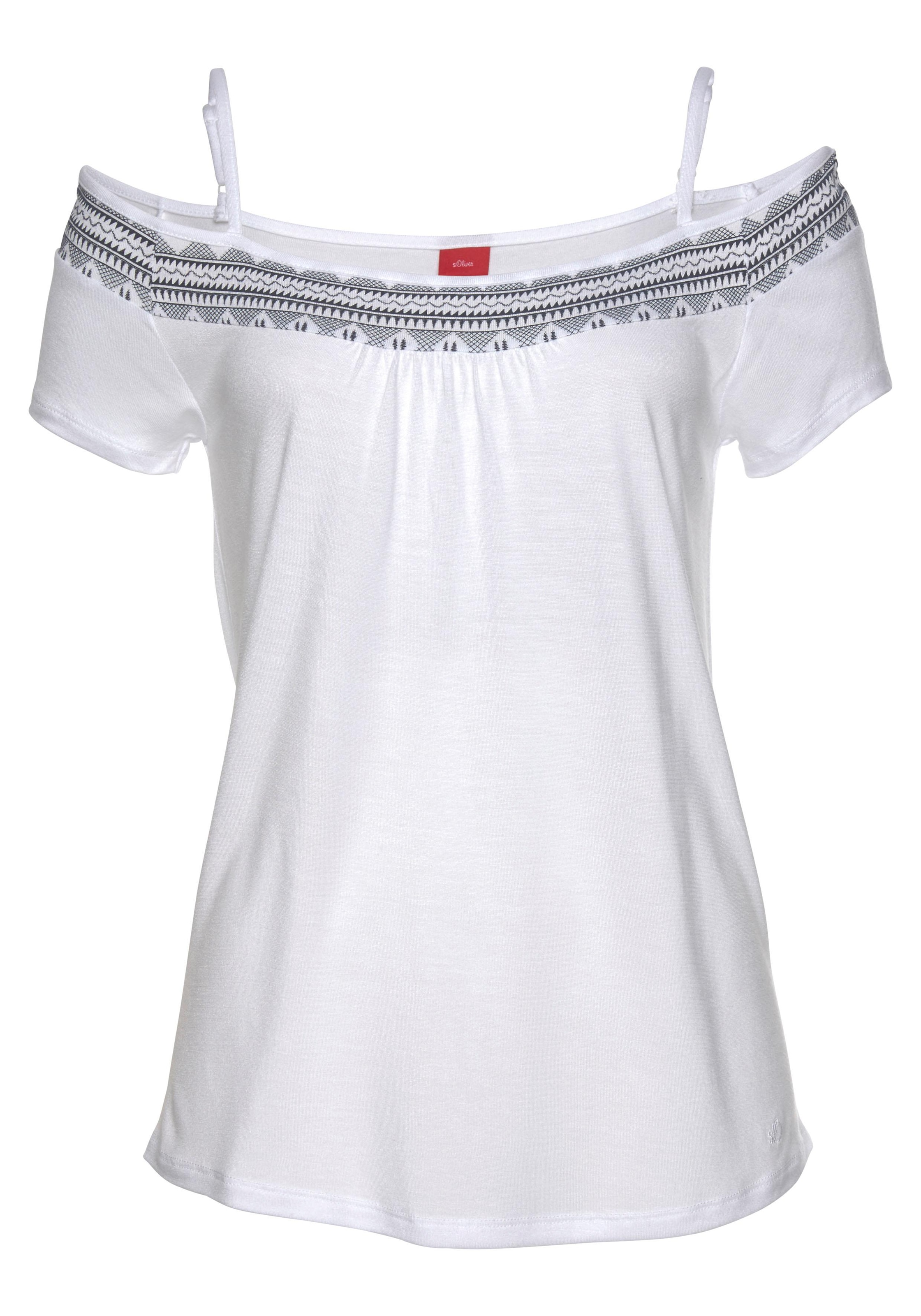 s.Oliver Kurzarmshirt, mit gedruckter Bordüre kaufen