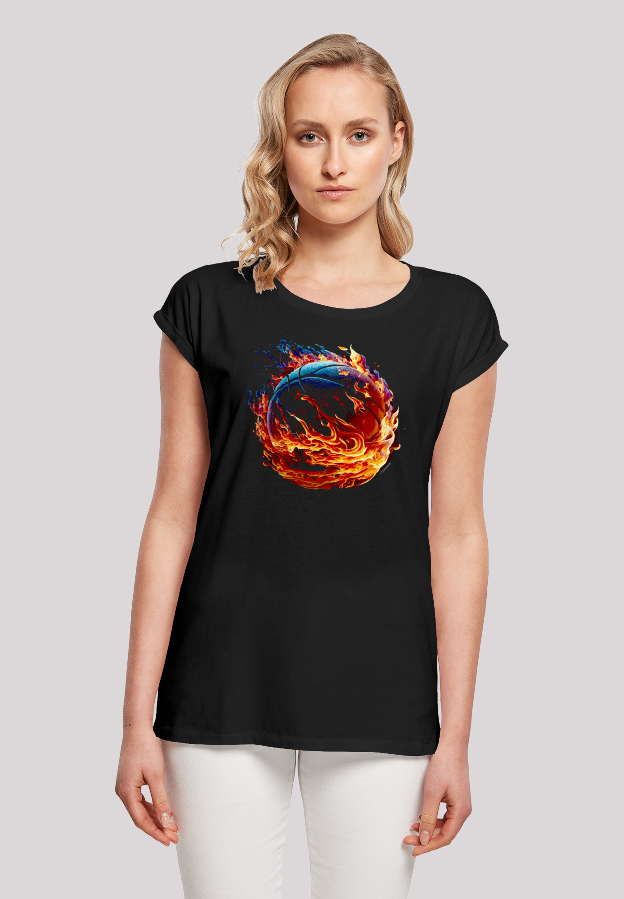 F4NT4STIC T-Shirt »Basketball On Fire Sport SHORT SLEEVE«, Print online |  I\'m walking | T-Shirts