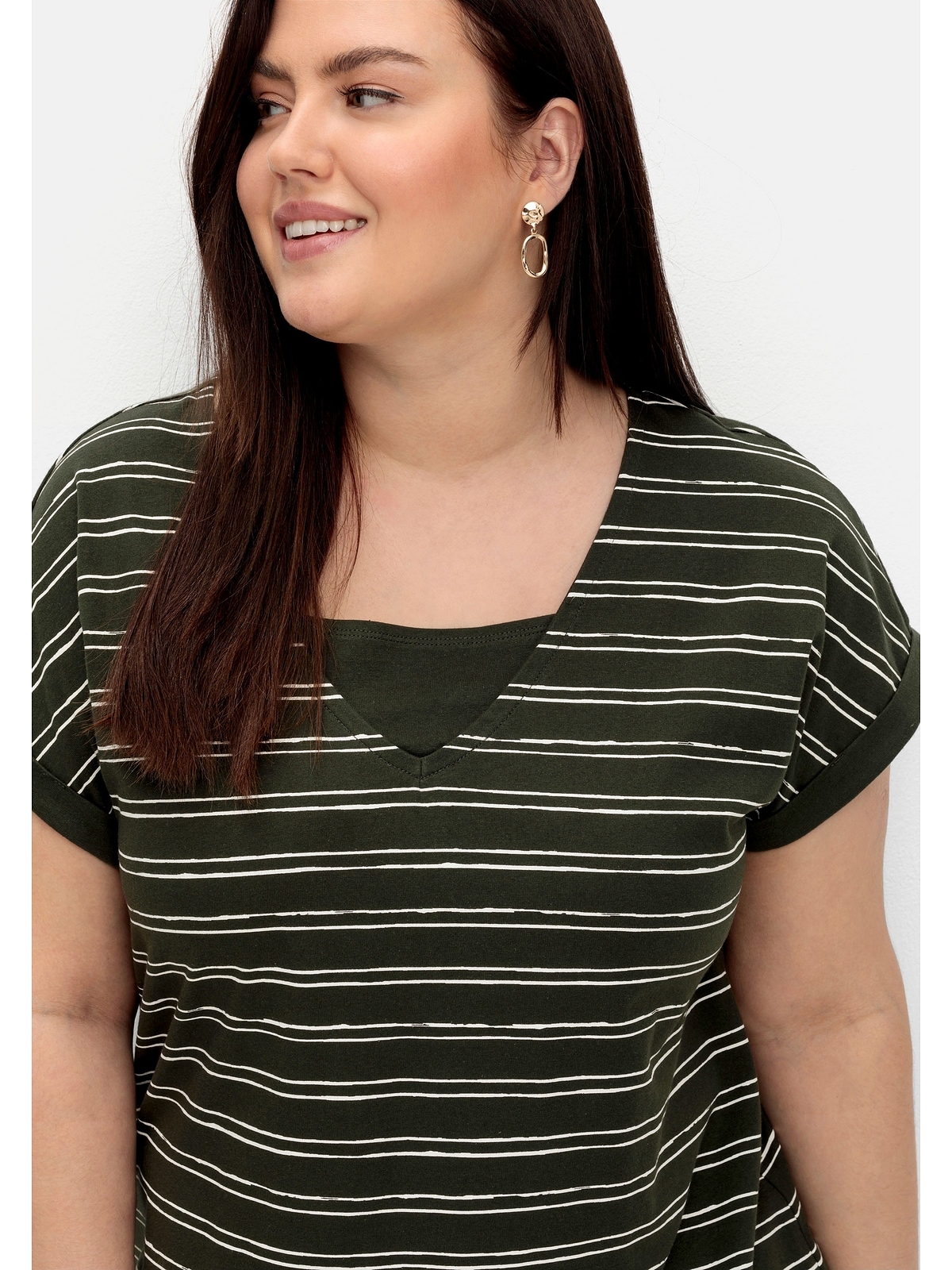 Baumwolle im »Große Sheego T-Shirt online reiner Lagenlook, aus Größen«,