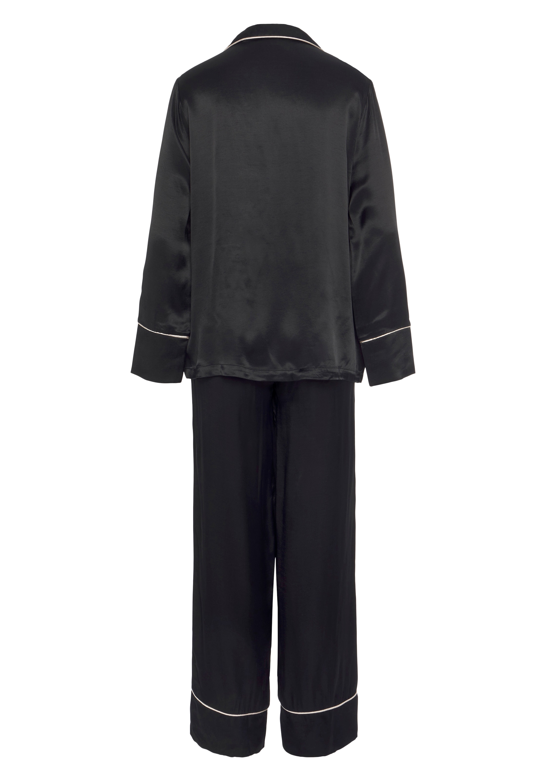 HUGO Pyjama »SATINA_PYJAMA GIFT S«, mit kontrastfarbenen Paspeln & Wäsche  auf Rechnung bestellen